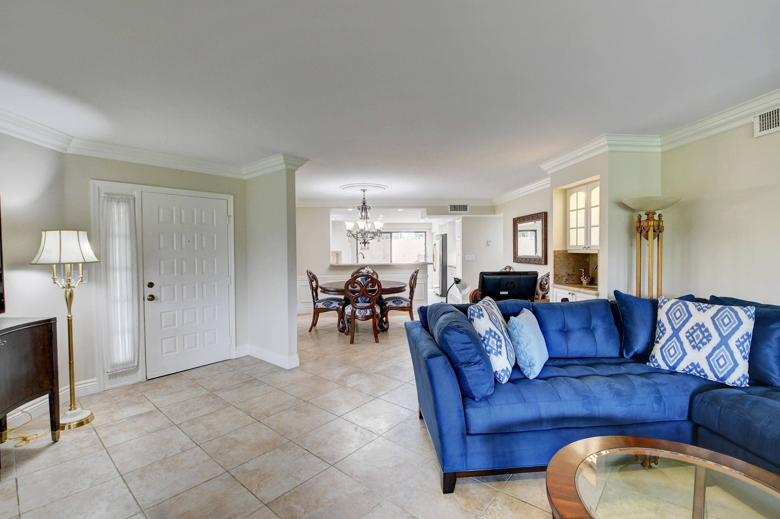 This first floor 2 bedroom 2 bath condo boasts of serene and quiet golf course view.