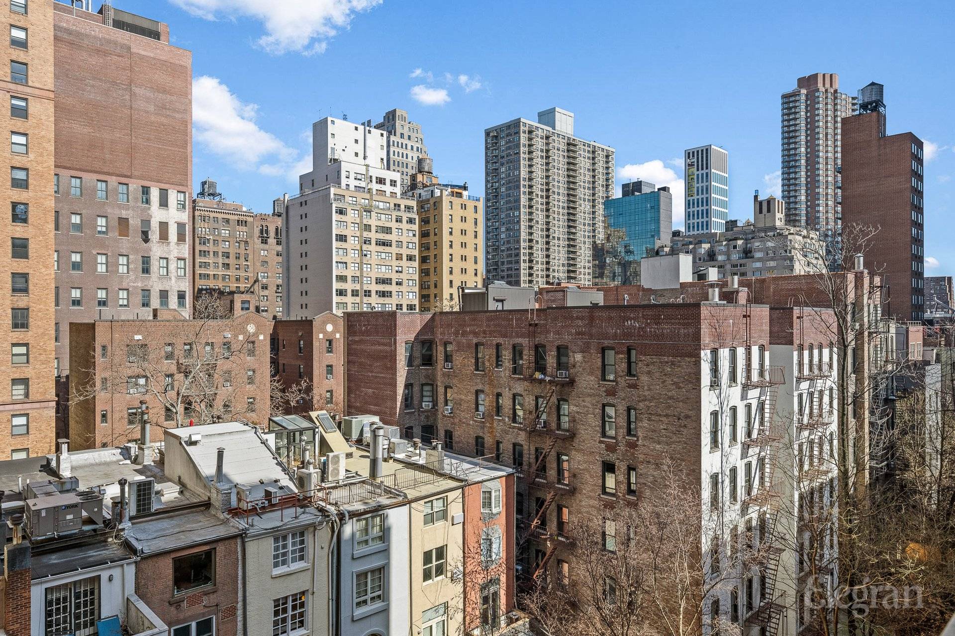 Everything is oversized in this one bedroom apartment that is move in ready with charming townhouse views.