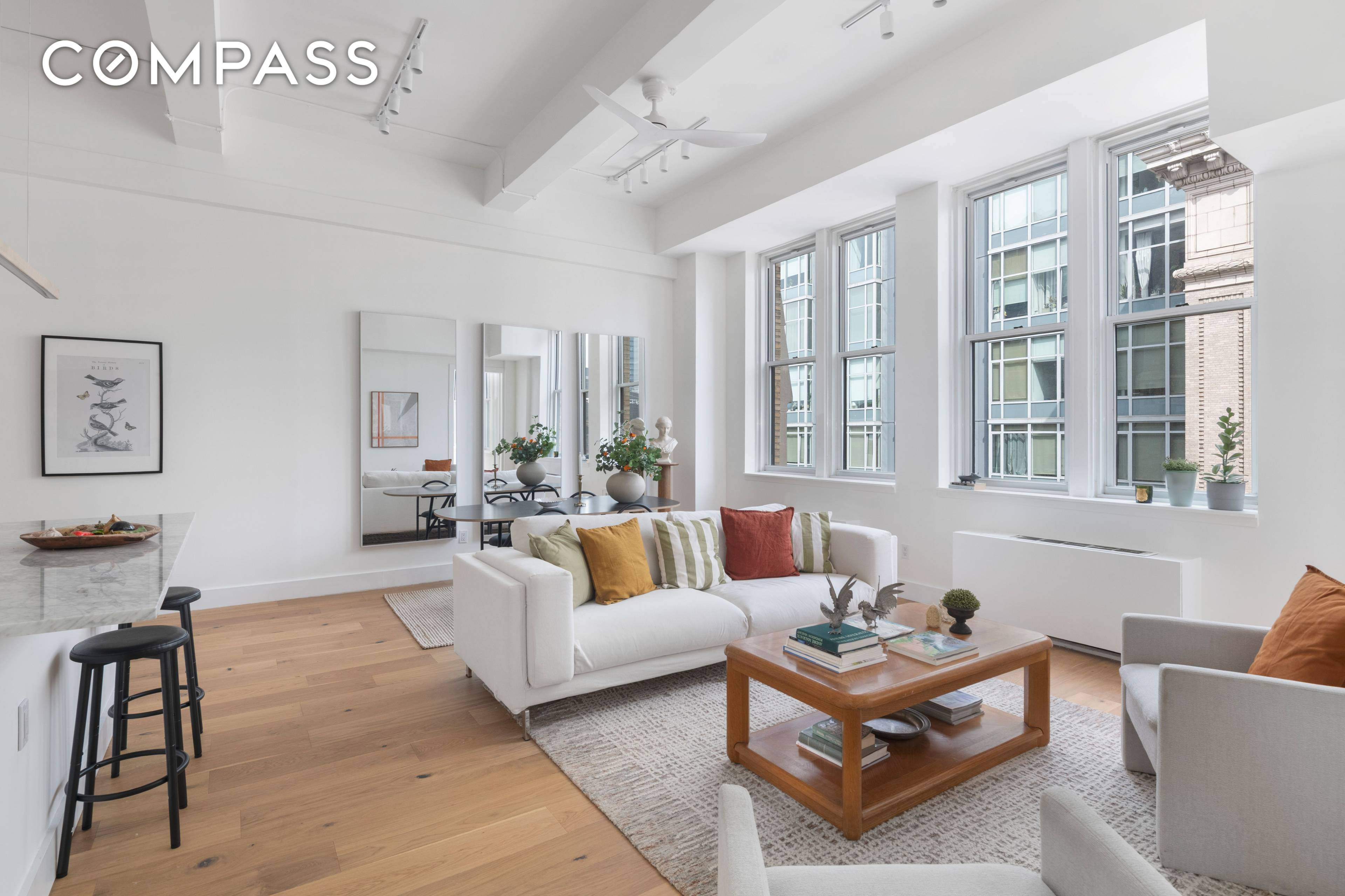 Sophisticated Loft Style High Floor 1BR with Home Office This gut renovated, high floor one bedroom with home office features soaring ceilings, sleek modern finishes, and abundant natural light all ...