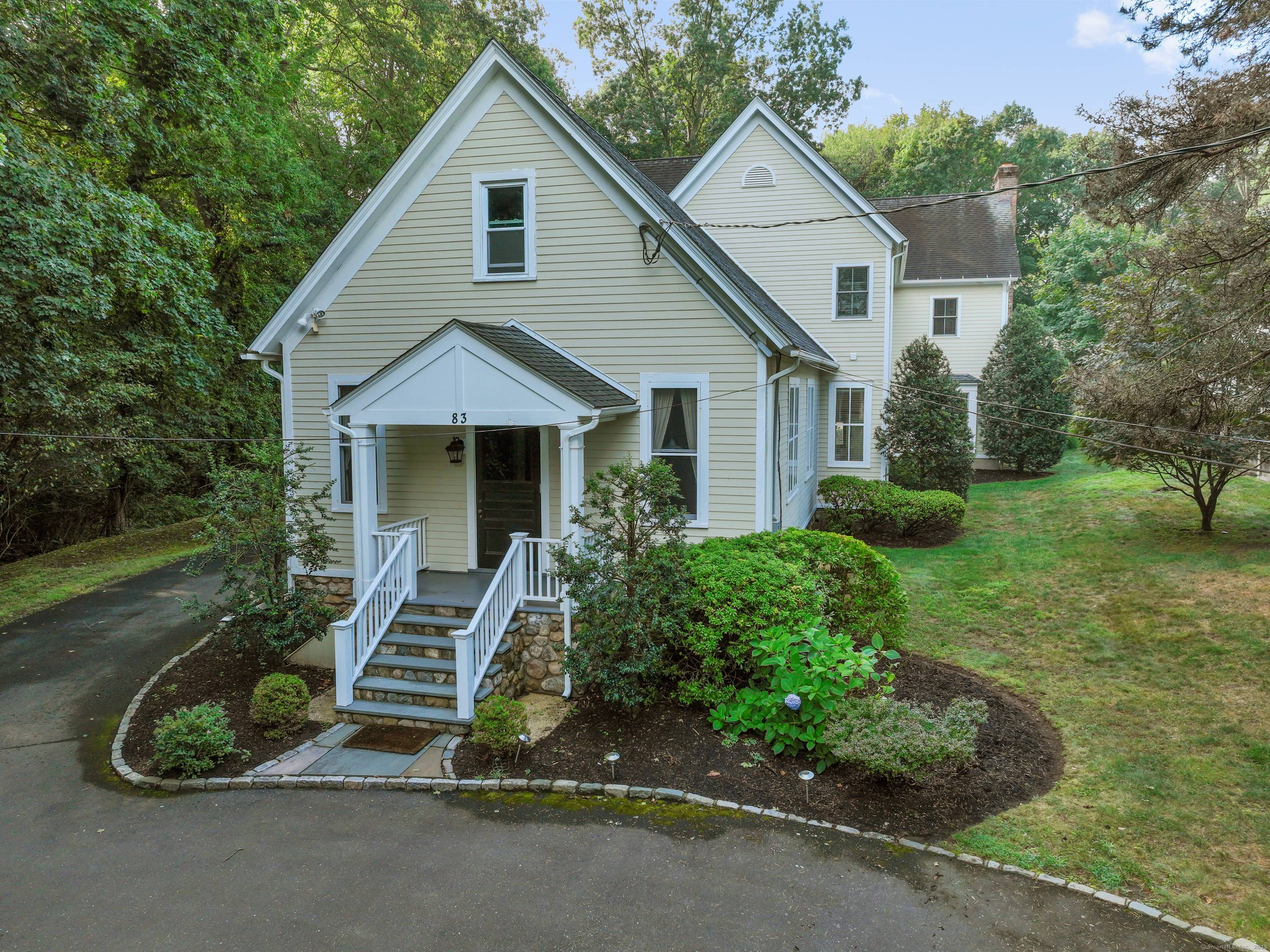 Distinctive blend of new open floor plan with luxury kitchen, bedrooms and baths and a grand, historic schoolhouse converted to Great Room with 11 ft ceiling, elegant moldings and trim ...