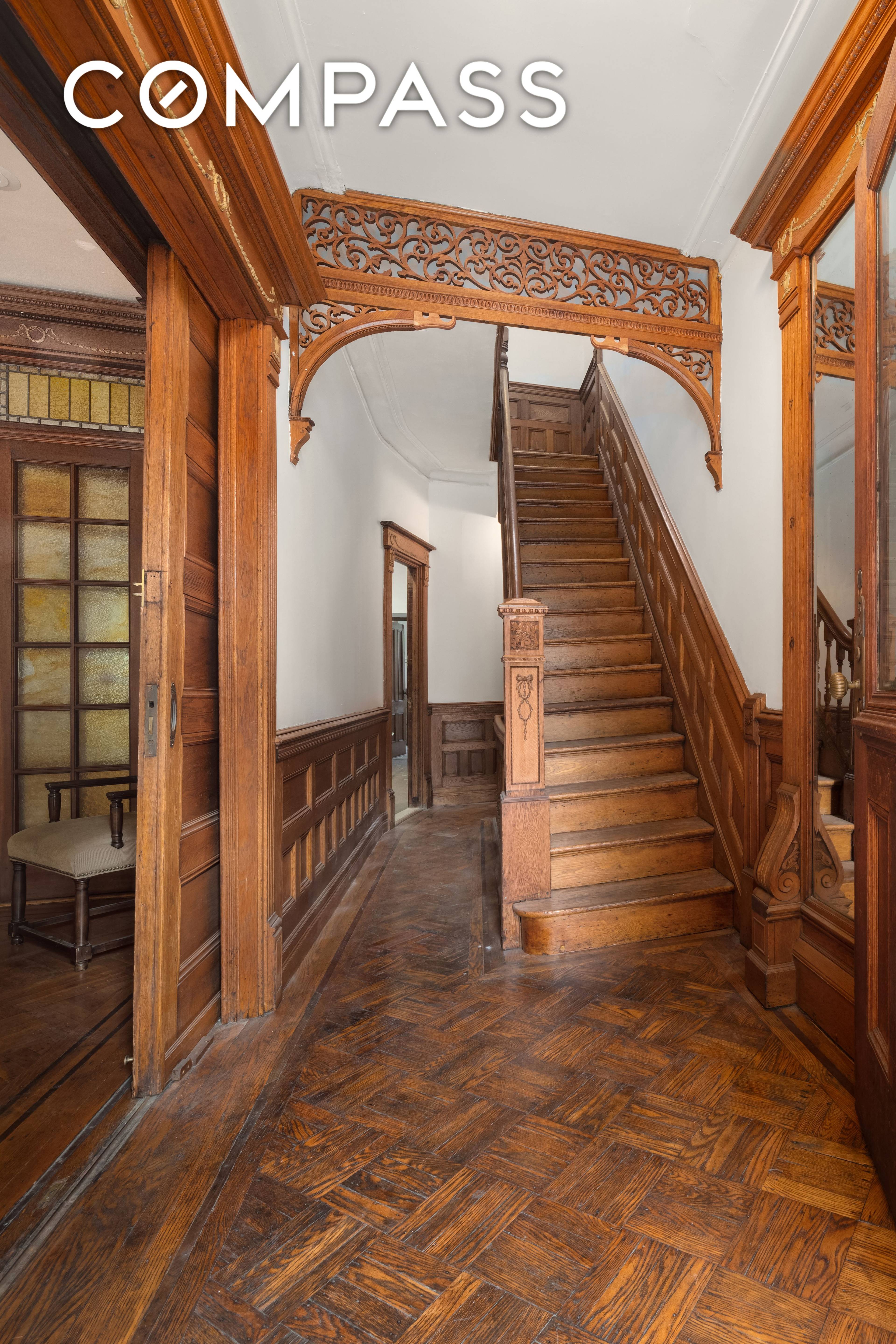 Nestled in the vibrant heart of Crown Heights, this exquisite barrel front limestone townhouse is a true architectural gem with a host of opportunities.