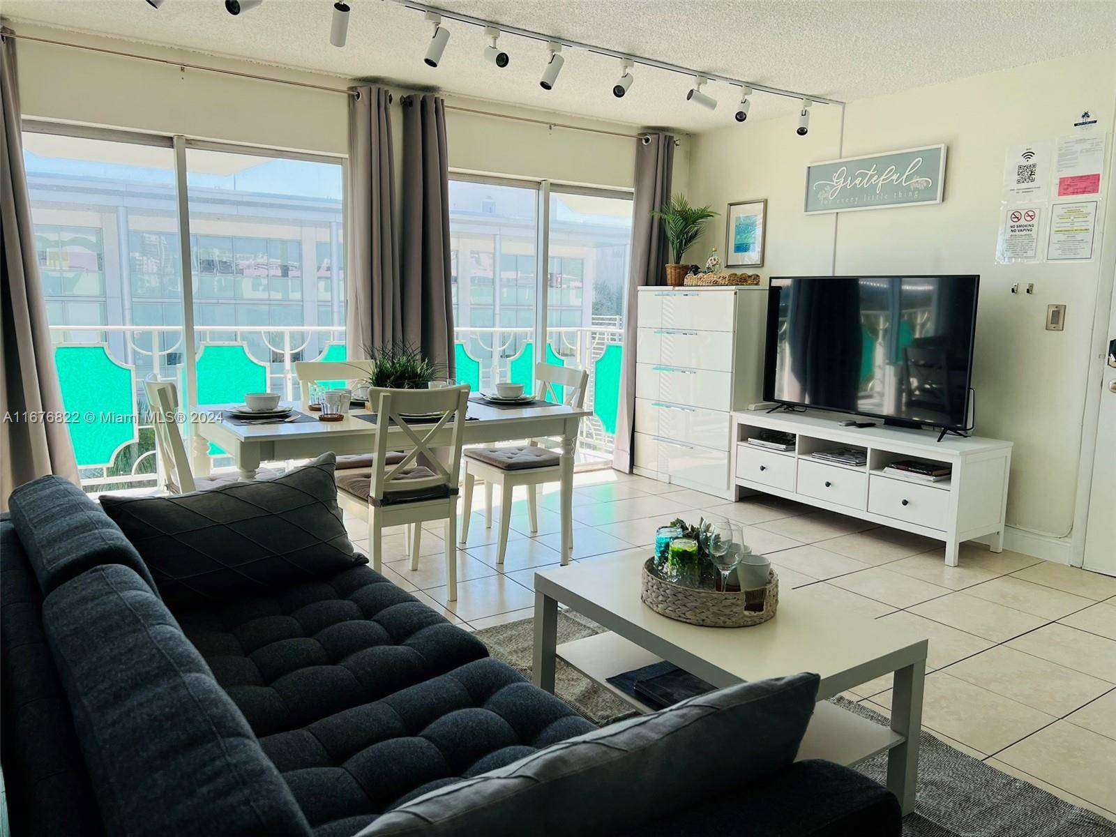 Location, location... 672 SQFT Bright corner unit located in the center of South Beach.