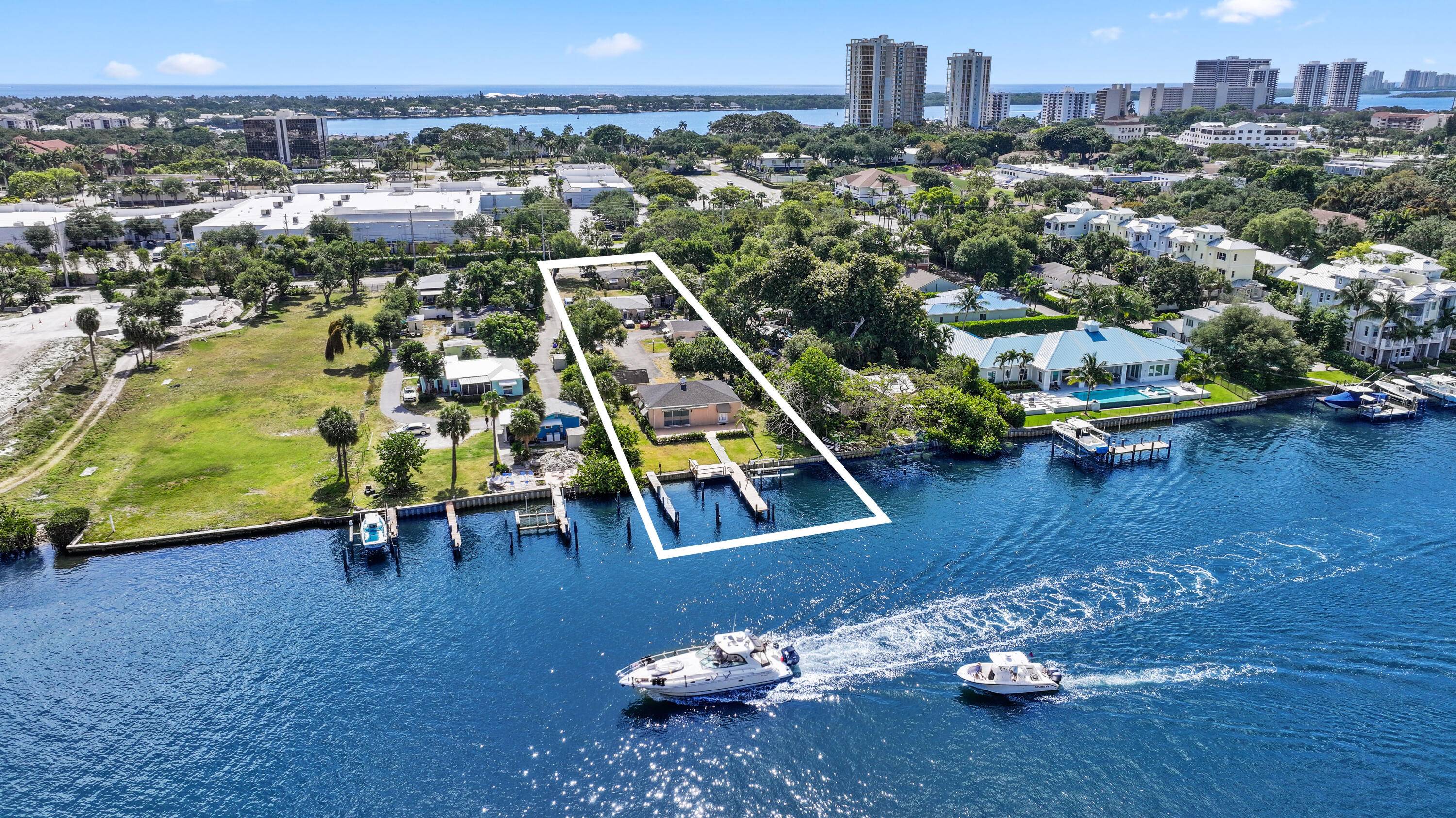 Exceptional direct intracoastal property in prestigious North Palm Beach.