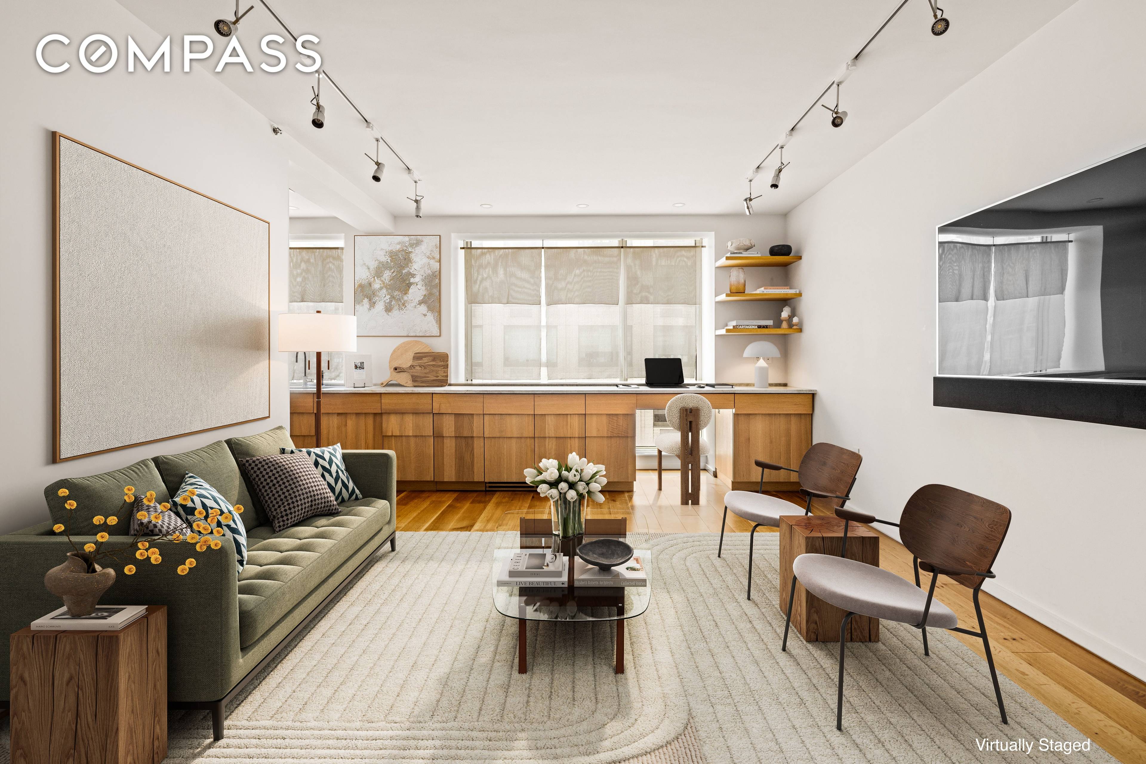 Thoughtfully reimagined by acclaimed Brooklyn based design studio, Workstead, this one bedroom, one bathroom Upper West Side residence is a study in quiet luxury and architectural ingenuity.