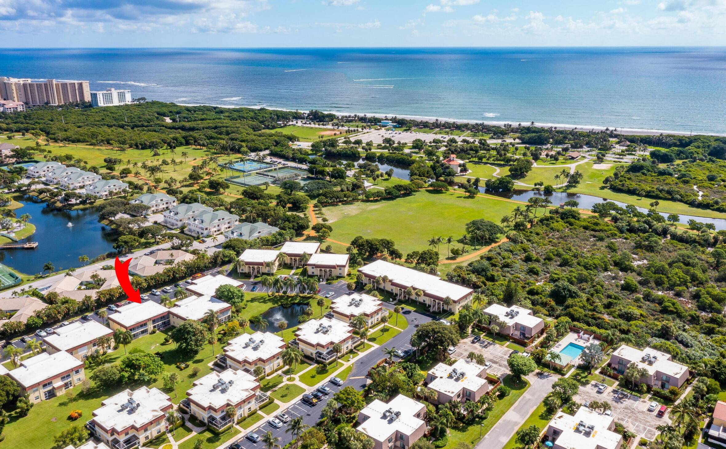Available offseason only from May through December 31st, 2025 this stylish, ground floor unit puts you just a short stroll from Jupiter Beach and right next to Carlin Park's heart ...