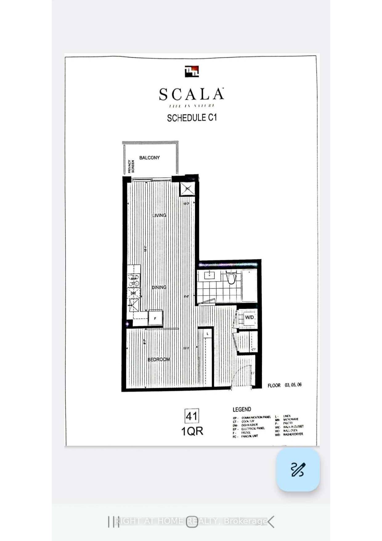 SCALA, TRIDEL. 1 Bedroom, 1 Washroom, 1 Underground Parking, 1 Storage included.