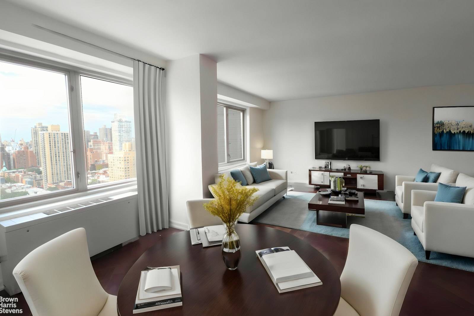 Large one bedroom on a high floor in a full service, 24Hr doorman building.