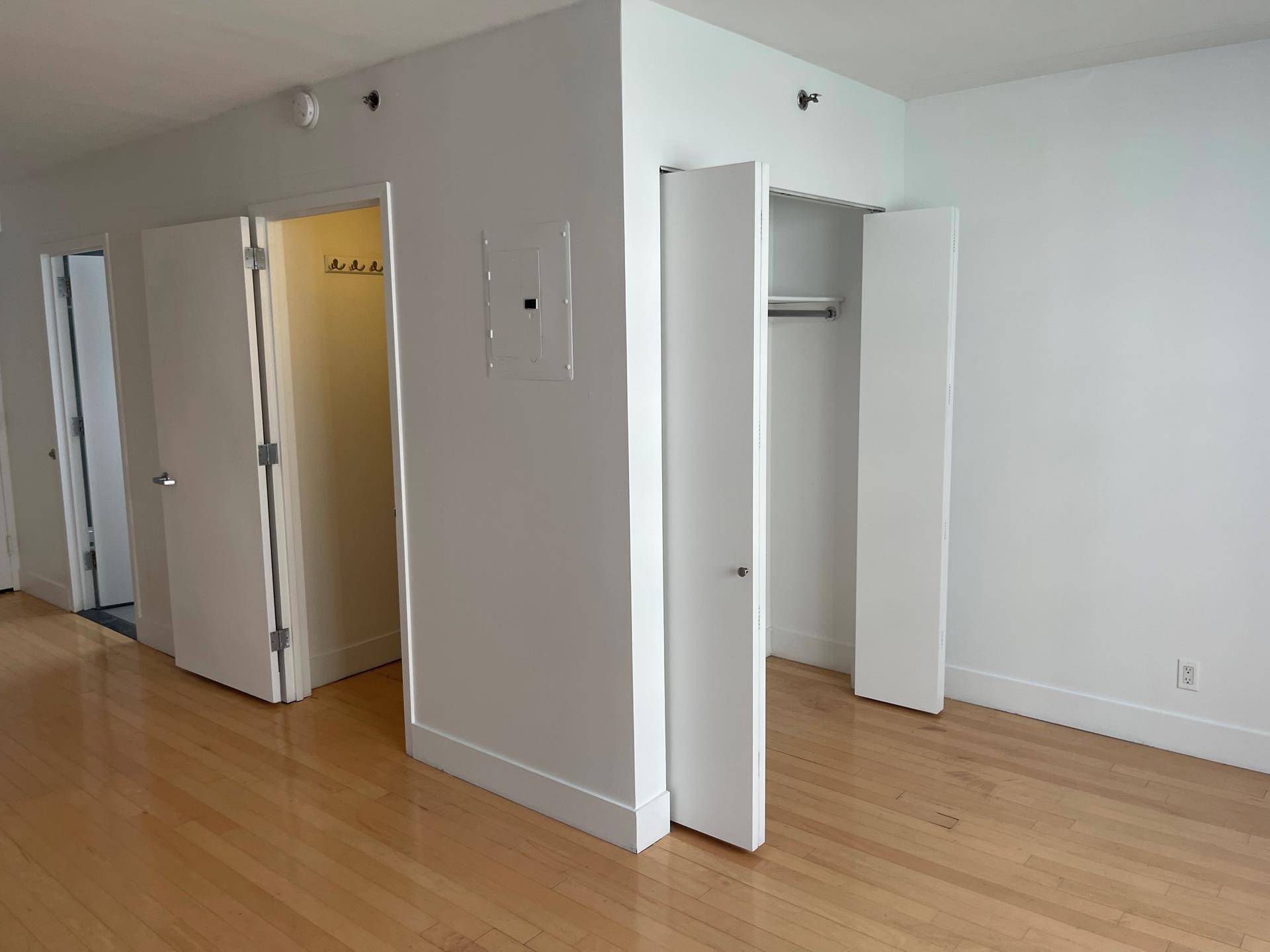 This unit faces a quiet tree lined street and has an view of the Empire State building.