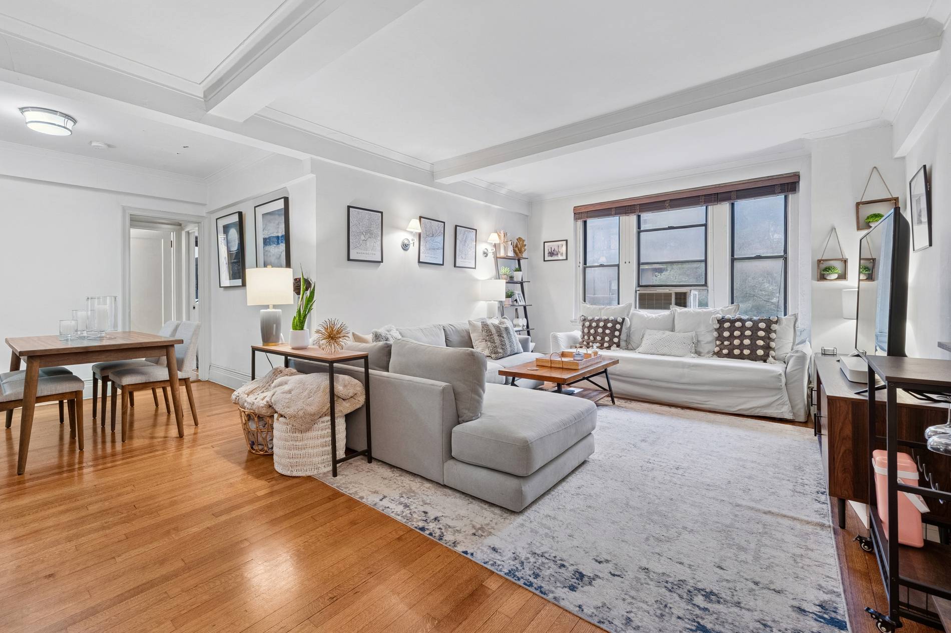 Welcome to Residence 6E at 865 United Nations Plaza, a refined one bedroom retreat where prewar charm meets modern comfort.