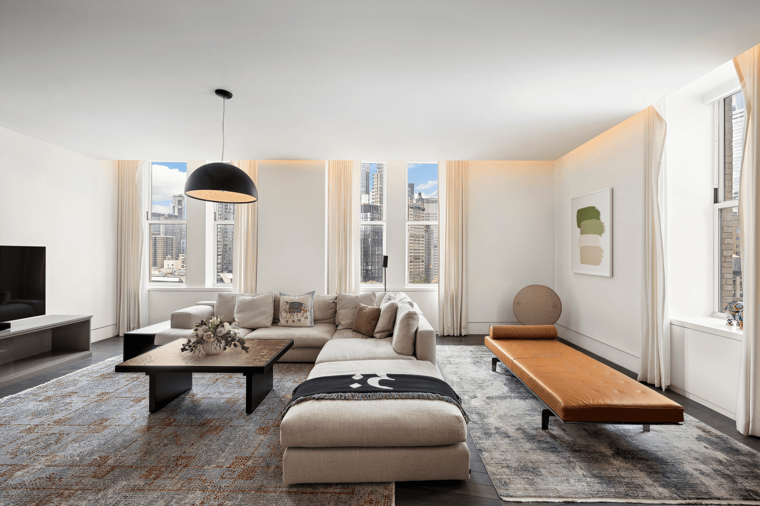 Perched on a high floor within the luxurious 49 Chambers, Residence 12D is a radiantsanctuary meticulously designed by Gabellini Sheppard.