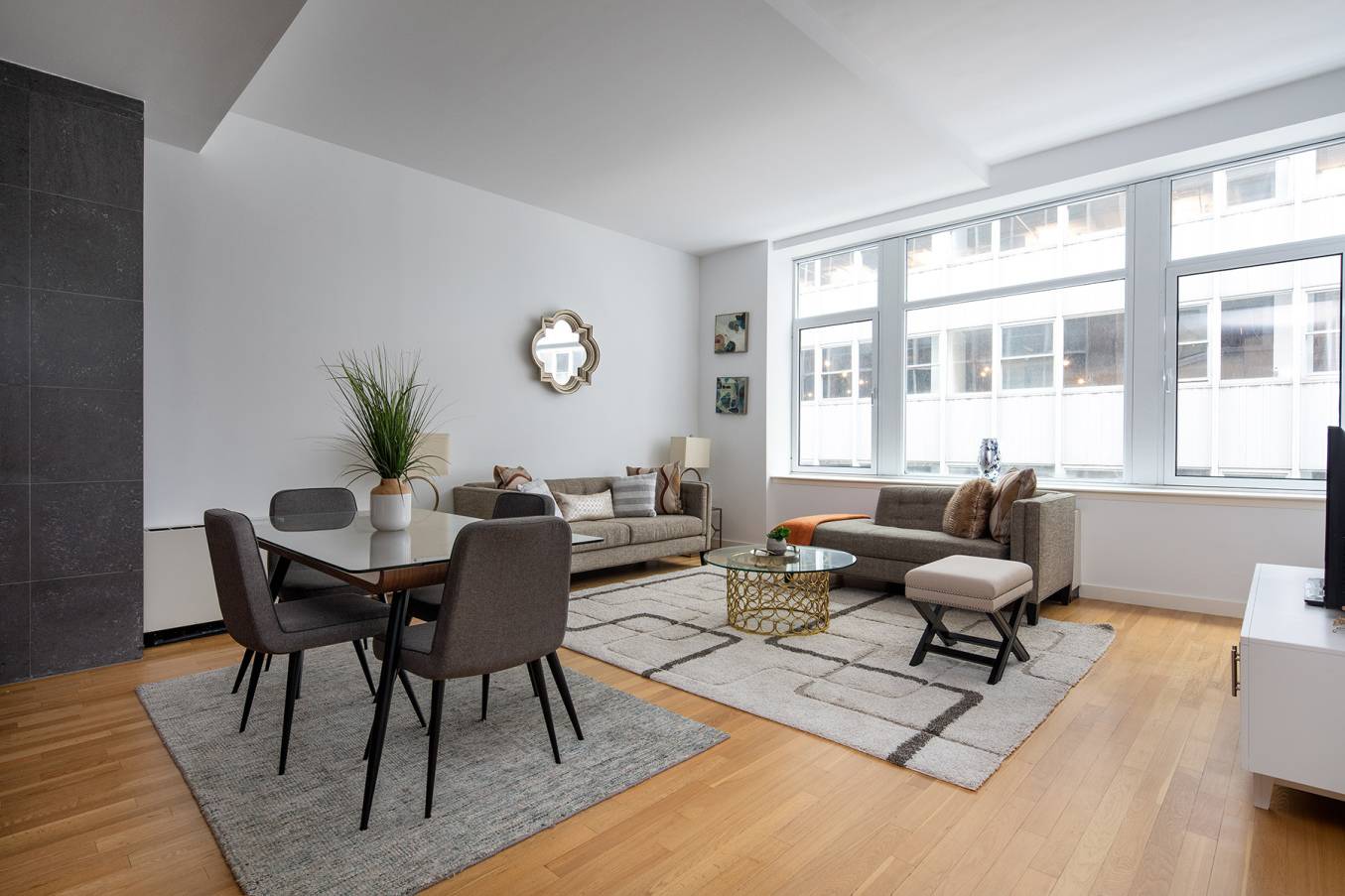 Residence 4F at 59 John Street offers a very large and well laid out 1, 757 square foot 2 bedroom and 2.