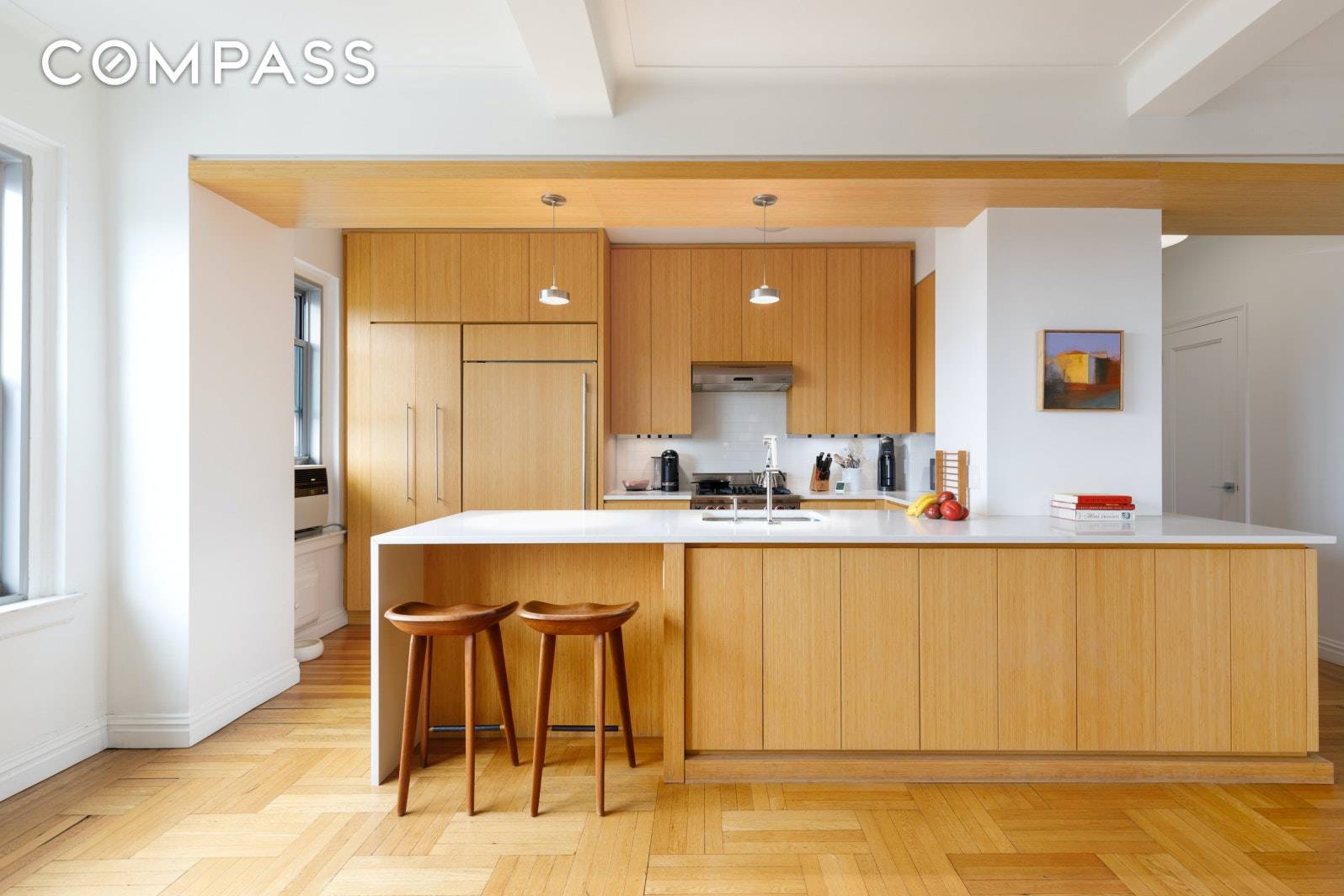 Sunsets have never been more spectacular than from this turn key corner apartment sitting at the entrance to Park Slope, Grand Army Plaza, and Prospect Park.