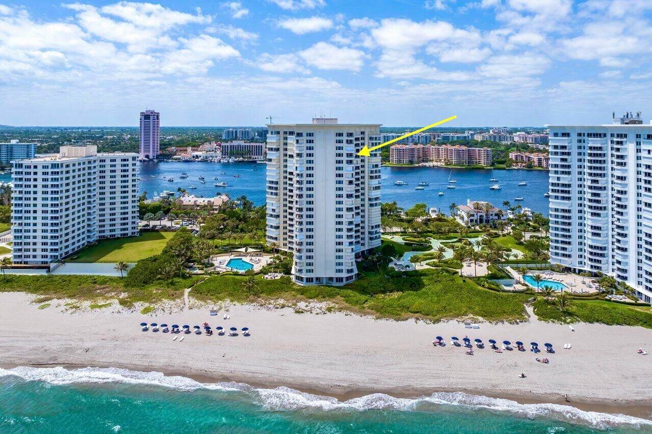 Designer ready, high floor, NE corner oceanfront residence with direct unobstructed Ocean views at the Chalfonte in Boca Raton's coveted Golden Mile.