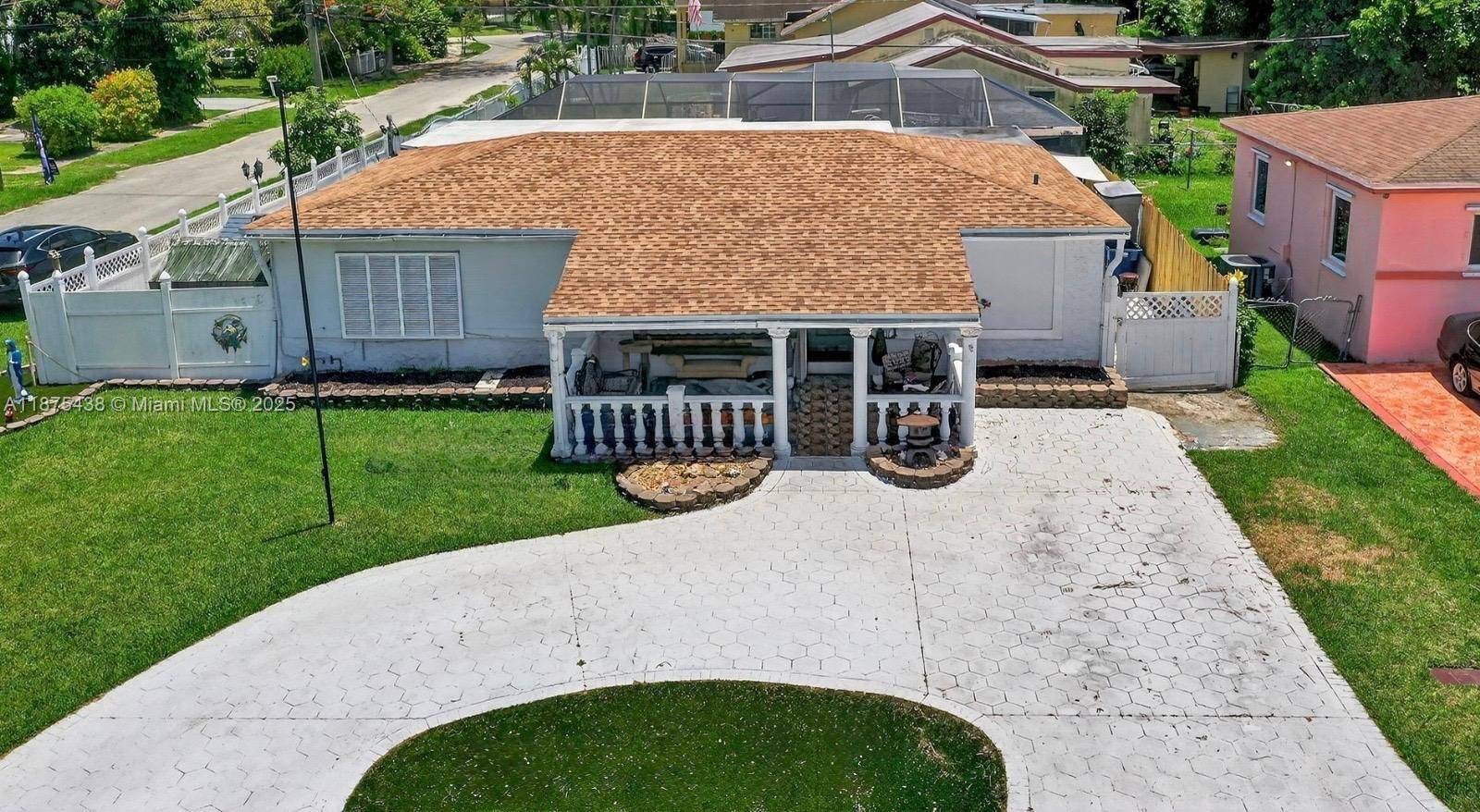 Move in ready 3BR 2BA corner home with screened pool amp ; spa, showcased with virtually staged photos.