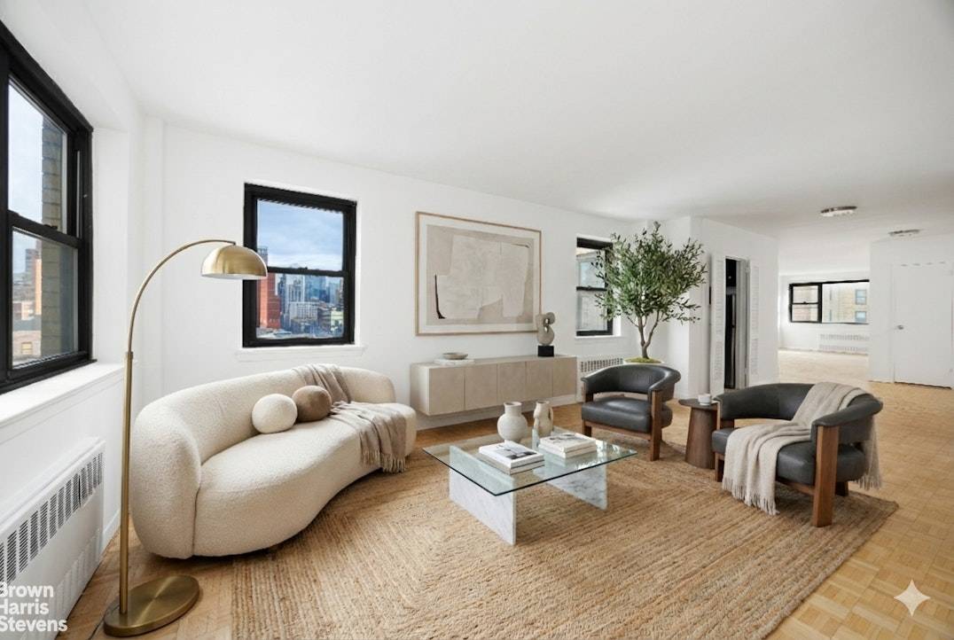 Offered for the very first time, this combined 11th floor A B line residence comprised of two one bedroom homes presents a generously scaled layout defined by open north and ...