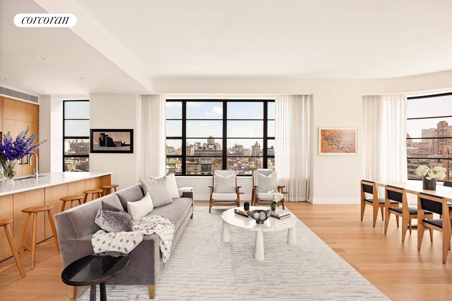 FULL FLOOR SHOWSTOPPER W FOUR EXPOSURES PRIVATE PARKING WRAPAROUND TERRACE !