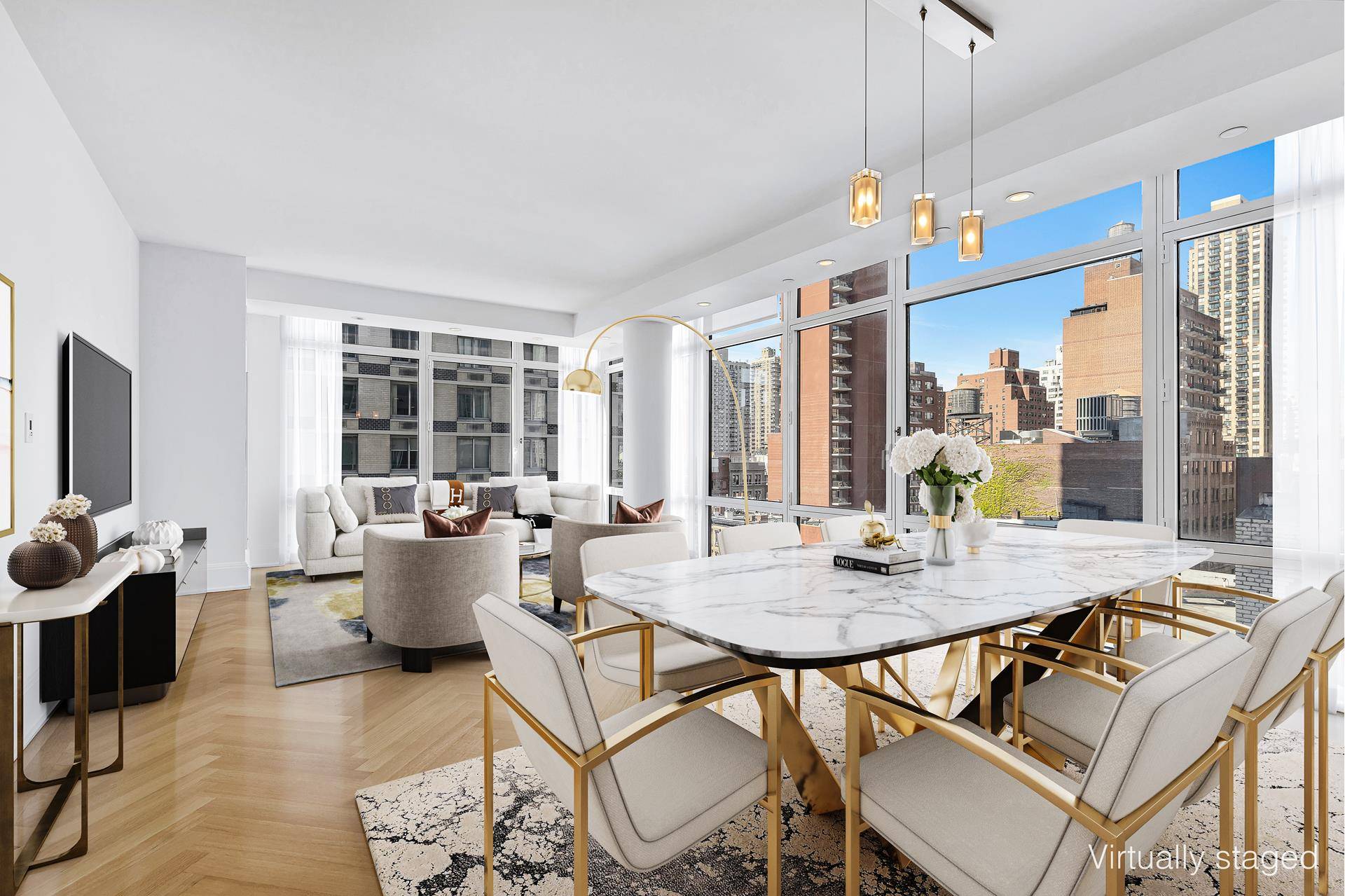 Enjoy streaming sunlight and city views from the floor to ceiling walls of western and southern facing windows in this spacious 3 Bedroom 3 Bathroom condominium located in Manhattan's Upper ...