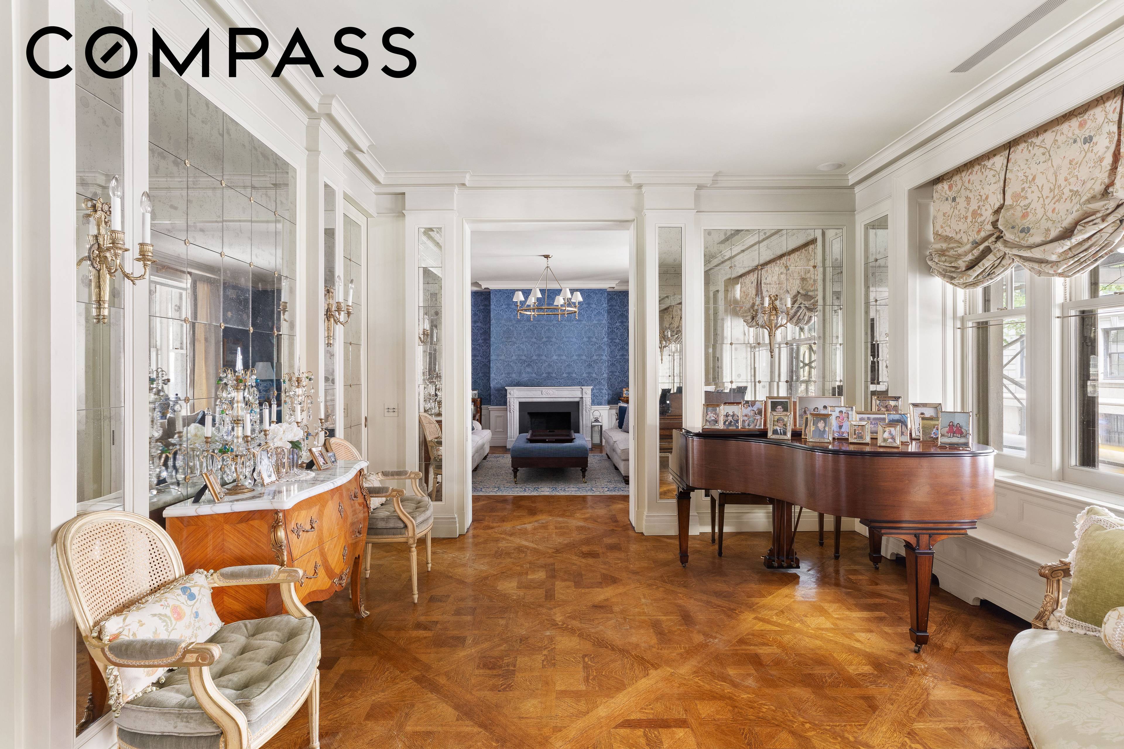 The duplex maisonette at 555 Park Avenue blends exquisite townhouse charm with full service amenities in one of Park Avenue's prestigious boutique co ops.