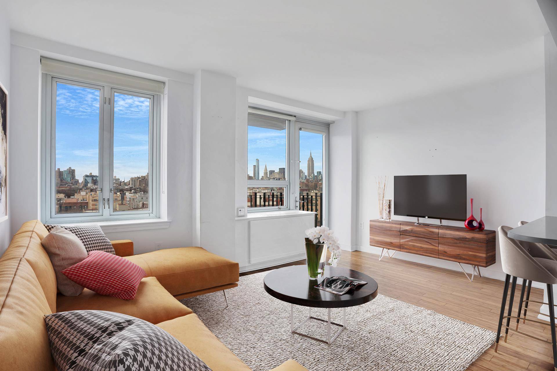 Highly sought after 1 Bedroom home with skyline views of Manhattan !