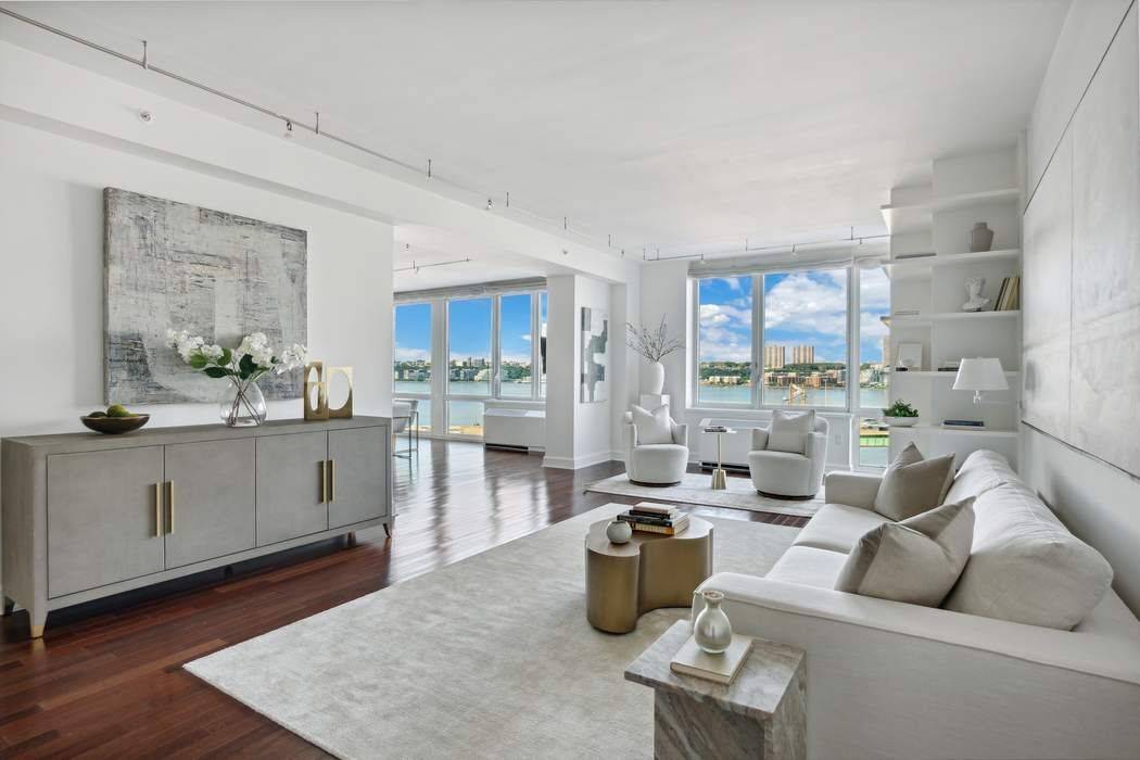 The Rushmore condominium with a modern beautiful lobby was built in 2007 located at 80 Riverside Boulevard and West 64th Street.