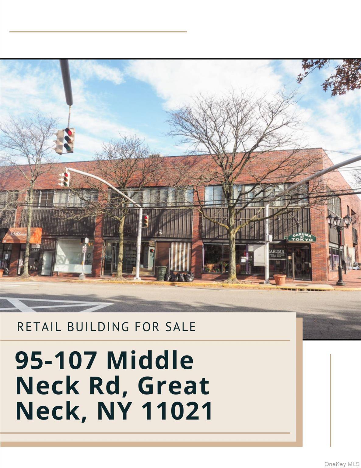 Ultra prime 1031 exchange investment opportunity in the heart of Great Neck Plaza s busiest commercial corridor.