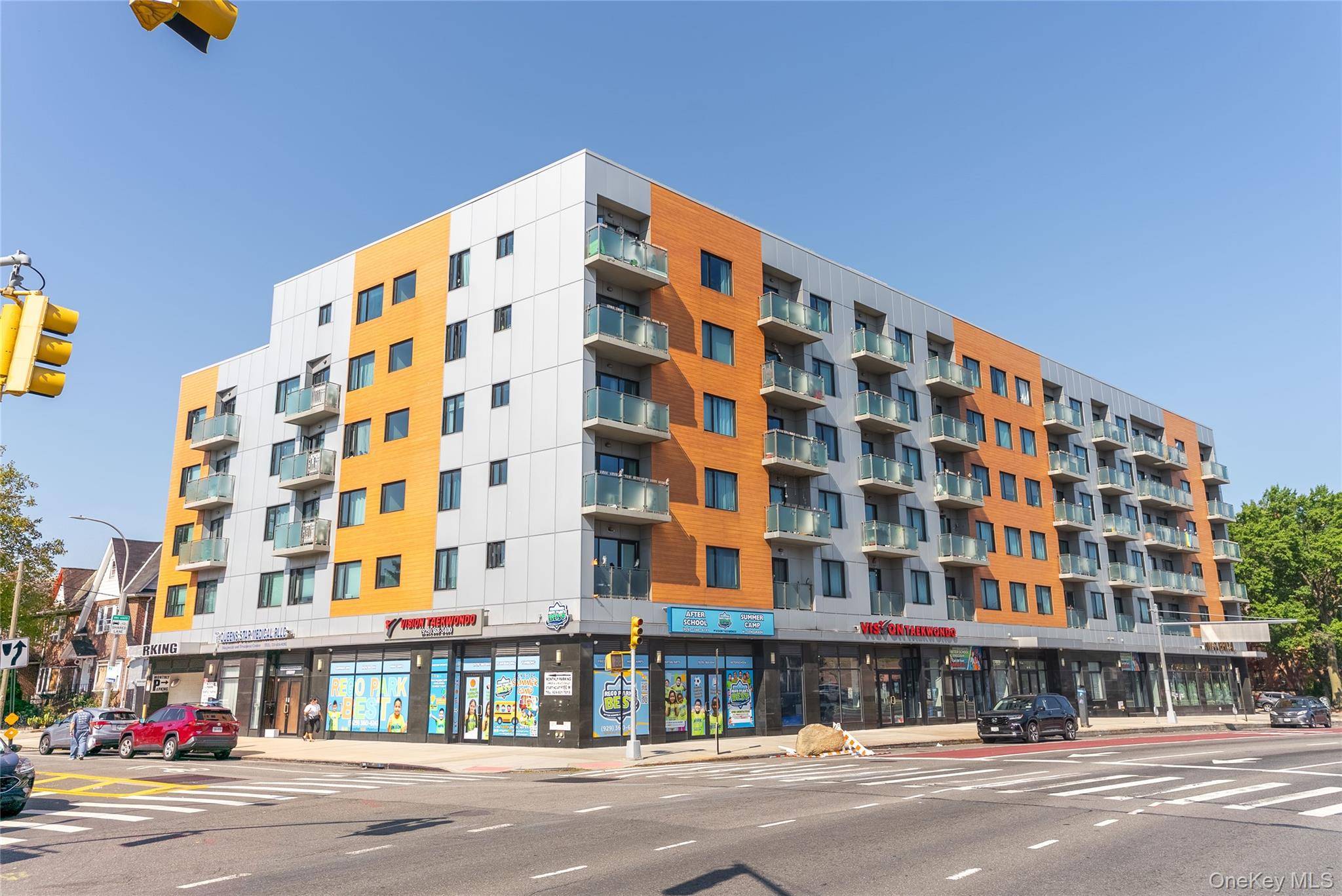 Spacious one bedroom corner condo in the heart of Rego Park, offering 621 SF of interior space and a private balcony for relaxing or entertaining.