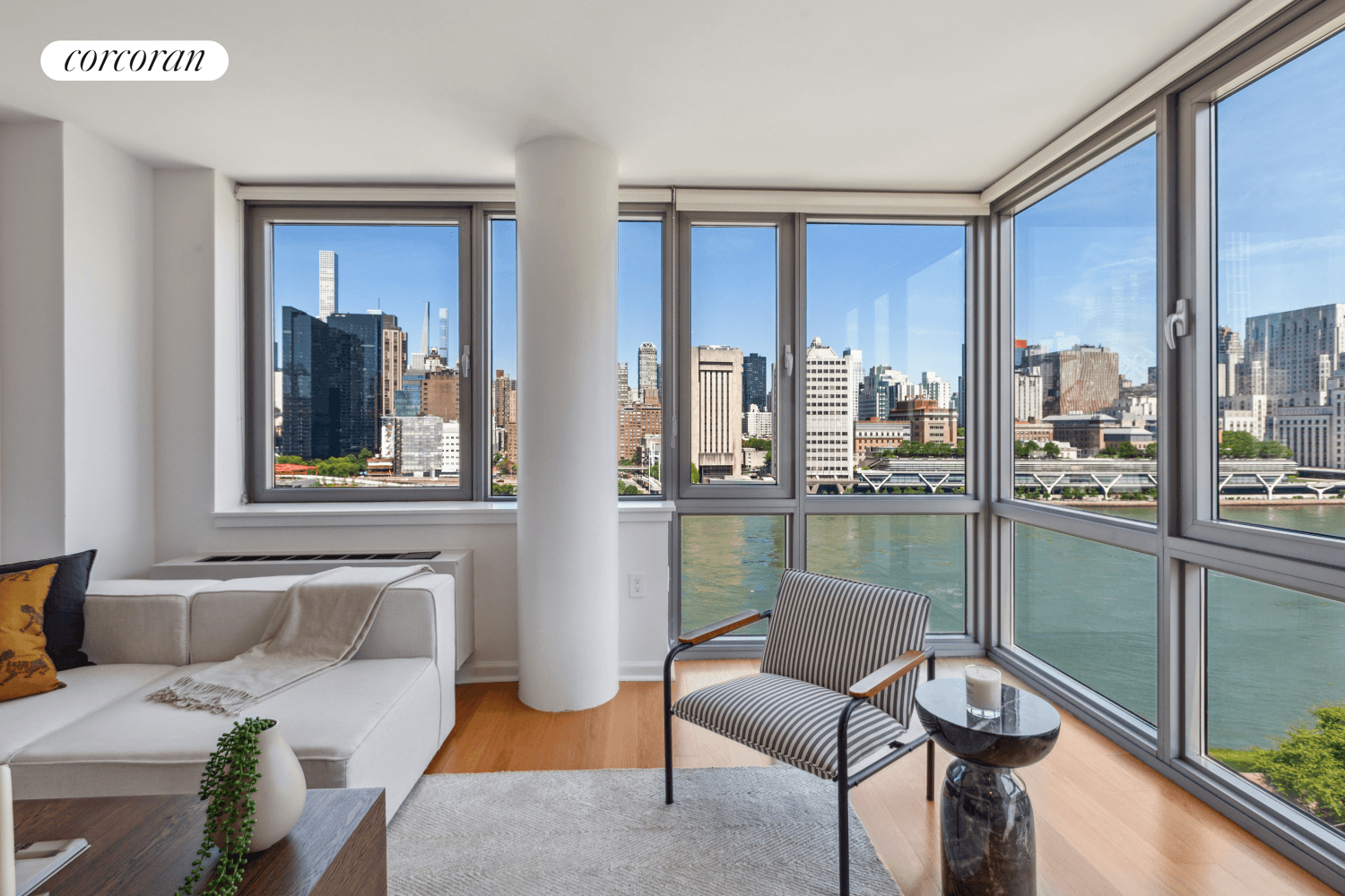 Introducing Apartment 14D at 425 Main Street, a newly revitalized two bedroom, two bathroom sanctuary of sophistication on Roosevelt Island.