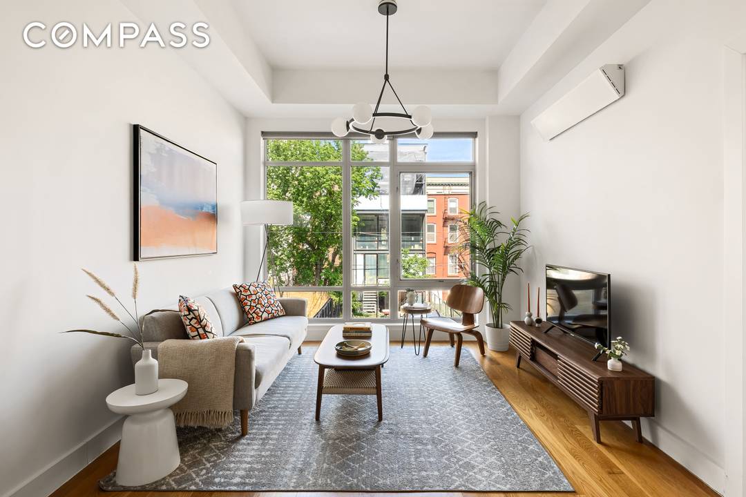 Own in the heart of Prospect Heights, off Vanderbilt Avenue, in an intimate 14 unit condo building with low monthlies, high ceilings, shared roof deck, elevator and private deeded storage.