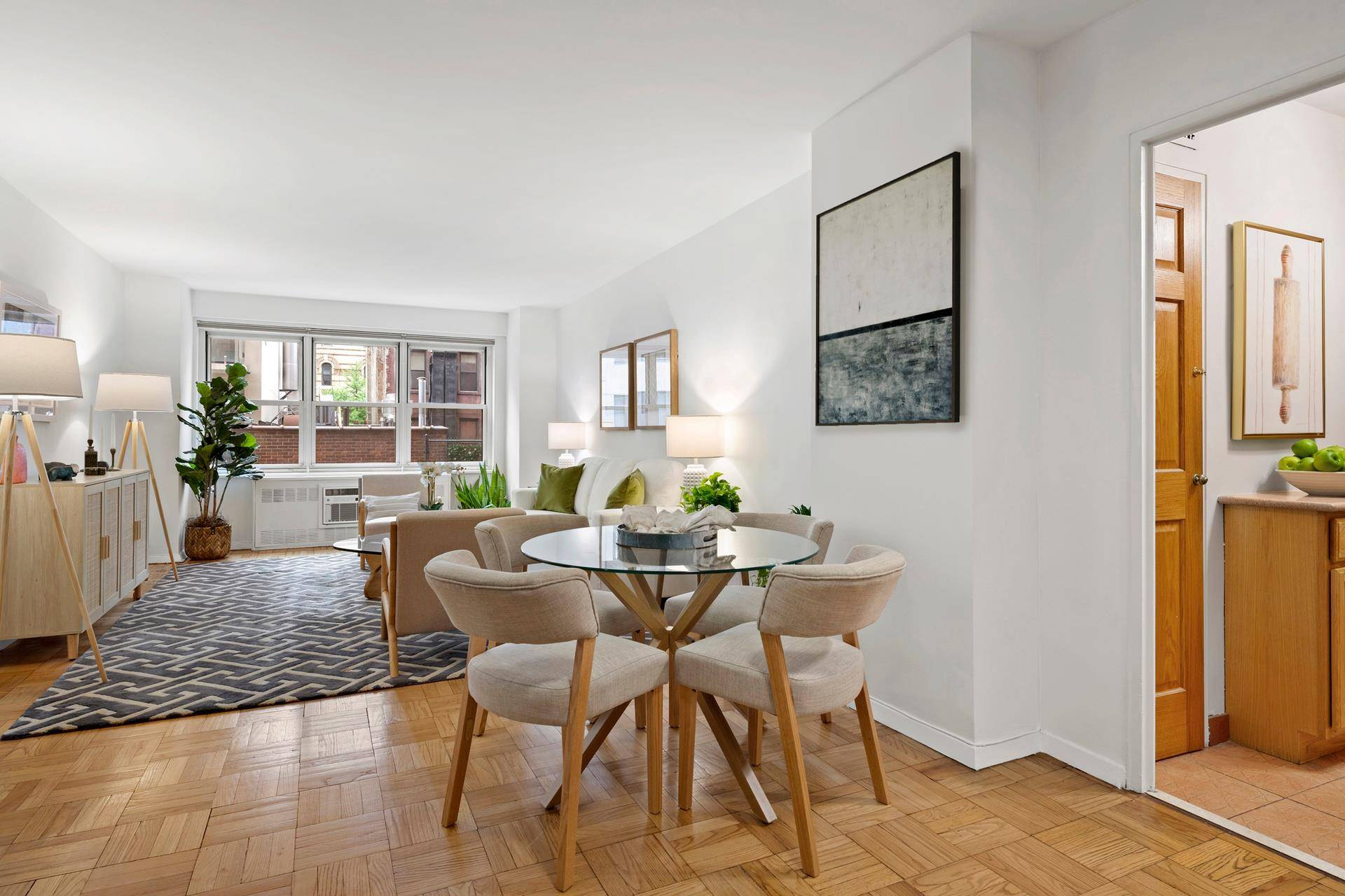 Welcome to your own New York story Value priced beautiful move in ready one bedroom features great light, immense closets, pin drop quiet and SUPER LOW MONTHLIES.