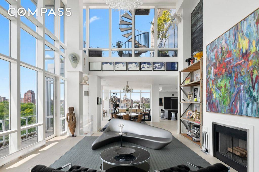 Perched atop 111 Central Park North, this exceptional triplex penthouse offers an extraordinary blend of architectural distinction, expansive outdoor space, and panoramic park, skyline, and water views.