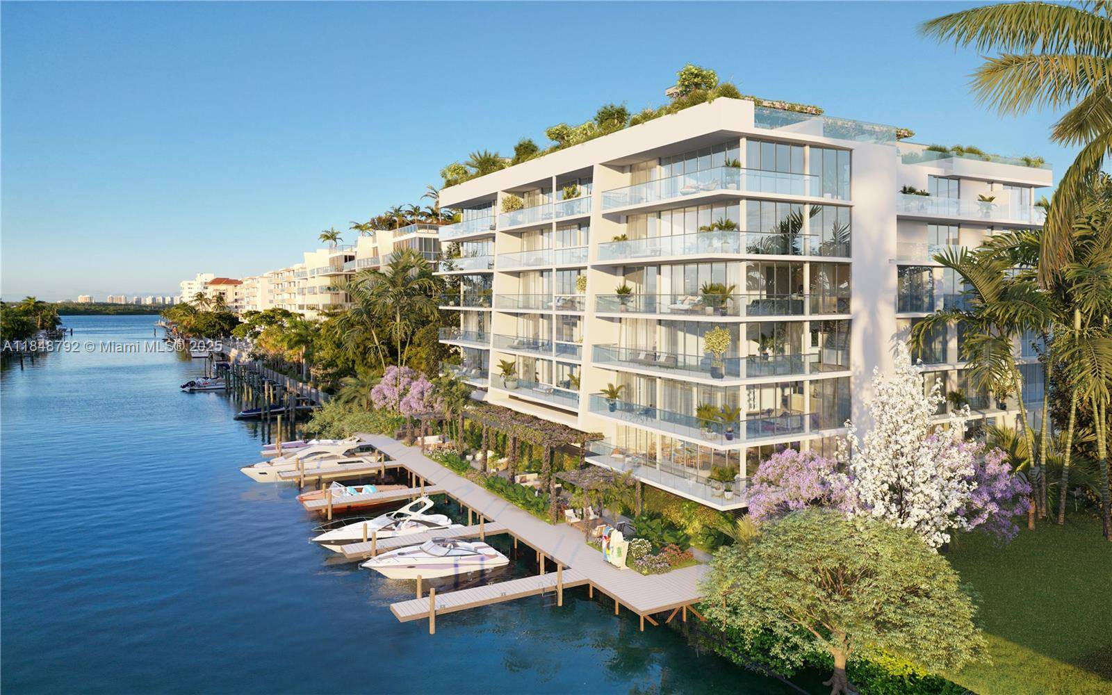 Sprawling 3Bed 2. 5 Study Den corner residence with two balconies overlooking the waterway.