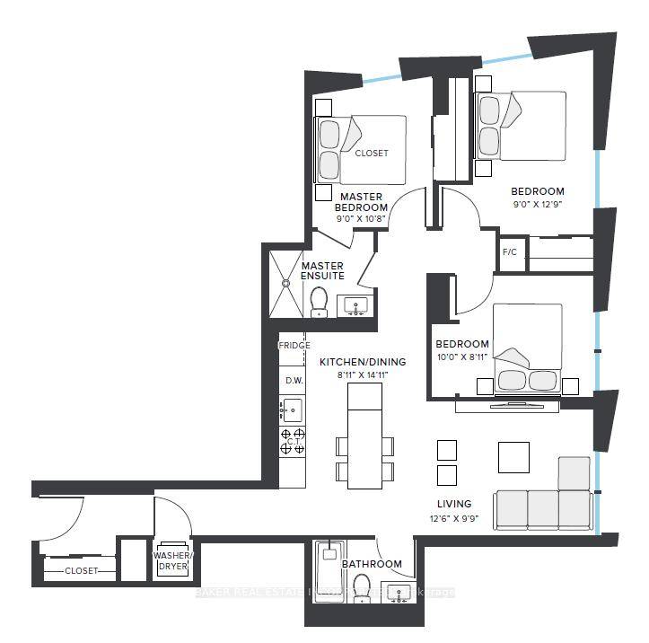 BRAND NEW, NEVER LIVED IN 3 BED, 2 BATH 1005sf SUITE RENT NOW AND RECEIVE 6 WEEKS FREE !