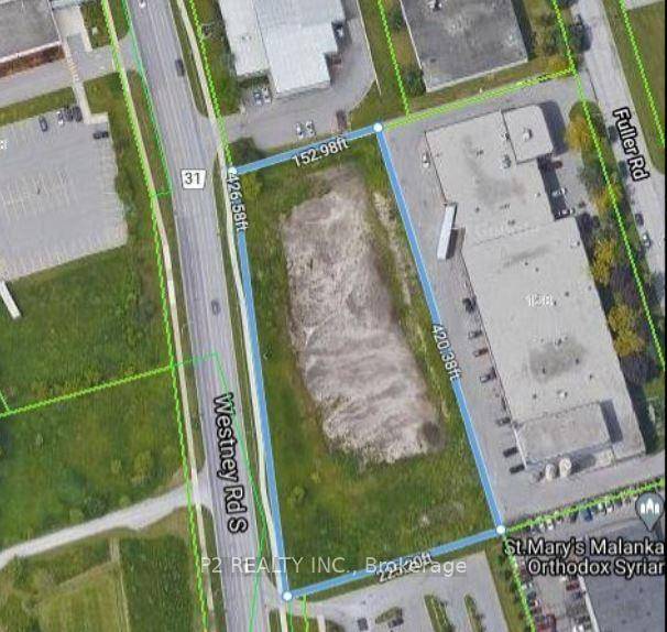 Prime 1. 82 Acre Industrial Land High Exposure on Westney Rd S 1.
