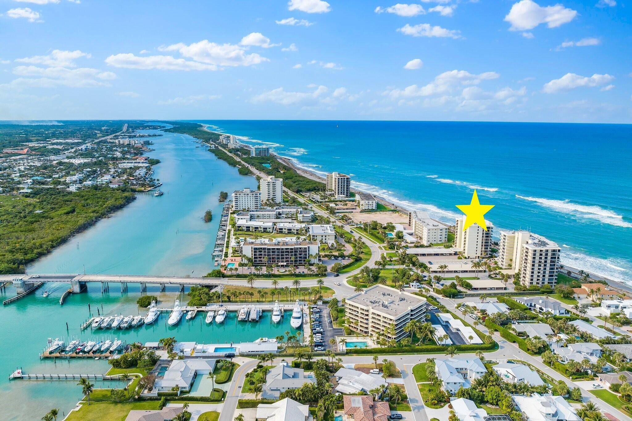 Stunning direct ocean views from this 4th floor furnished Jupiter Island condo.