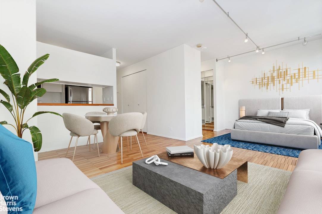 NO BOARD APPROVAL, CONDO RULES, INVESTOR FRIENDLY, PIED A TERRES WELCOME Stunning Alcove Studio in The America with wonderful northern light.