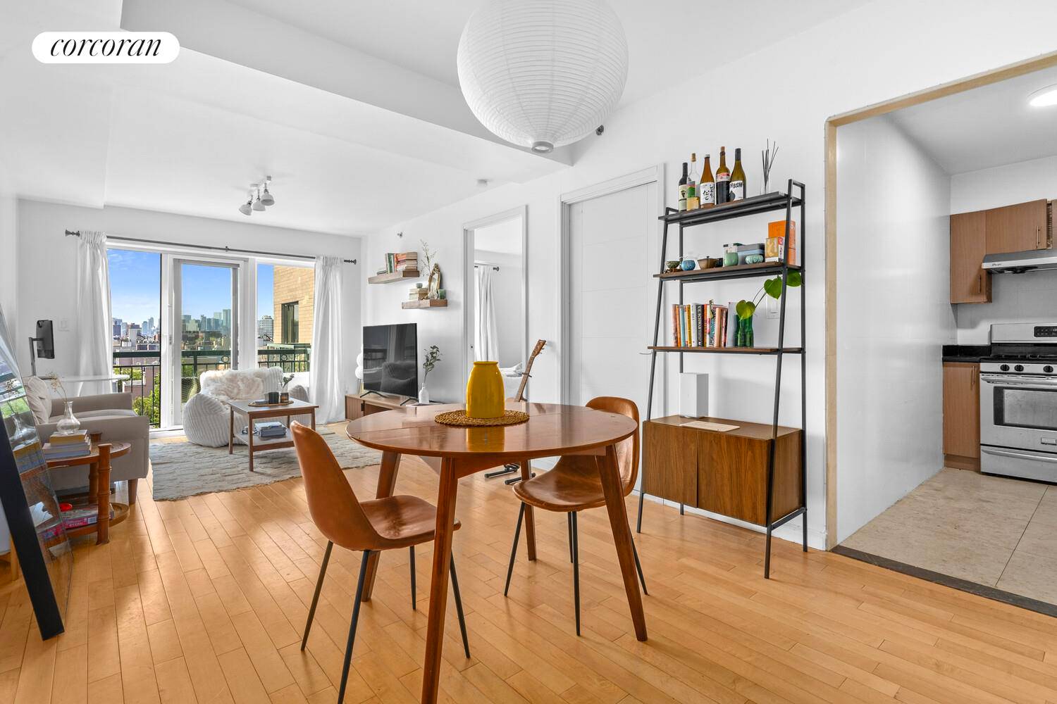Located on the top floor of this boutique Williamsburg condo 7C offers gracious space and stunning views of downtown Manhattan including the Freedom Tower from the living room, bedroom and ...