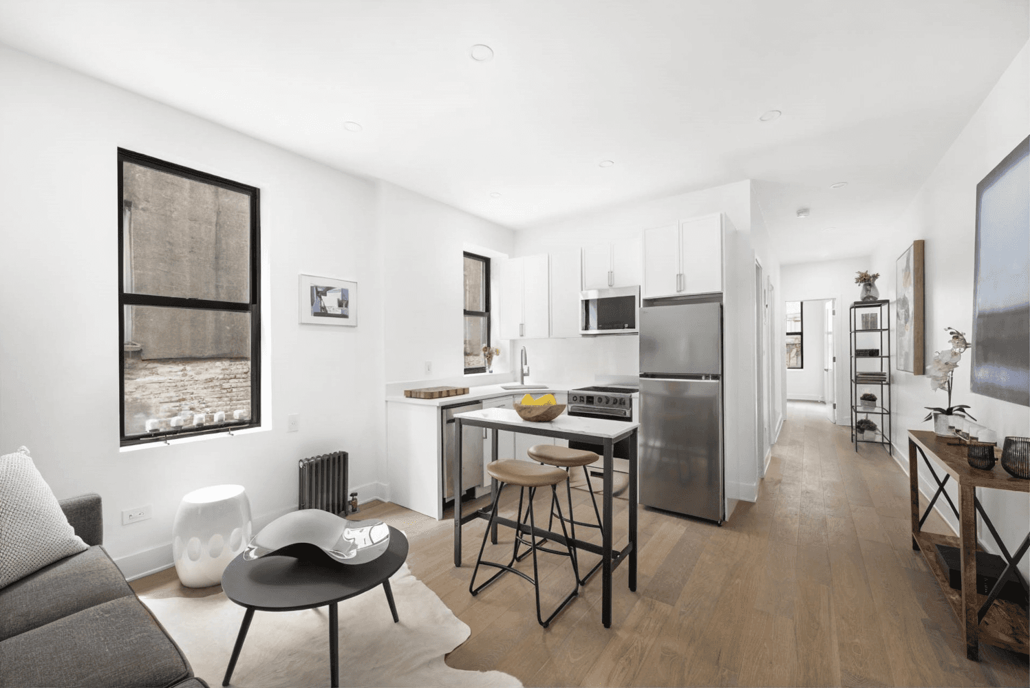 Welcome home to this beautifully renovated, two bedroom, one bathroom Sponsor unit just two blocks from Central Park.