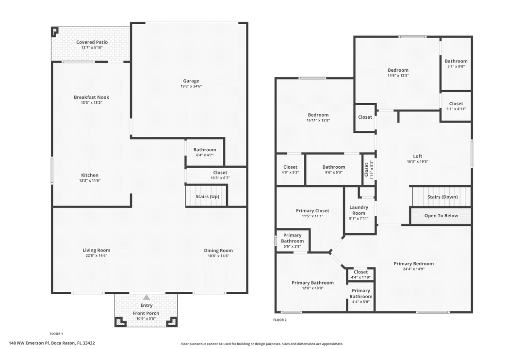 Spacious 3 bedroom 3. 1 bath home with open layout for lease in the east Boca Raton community of Library Commons.