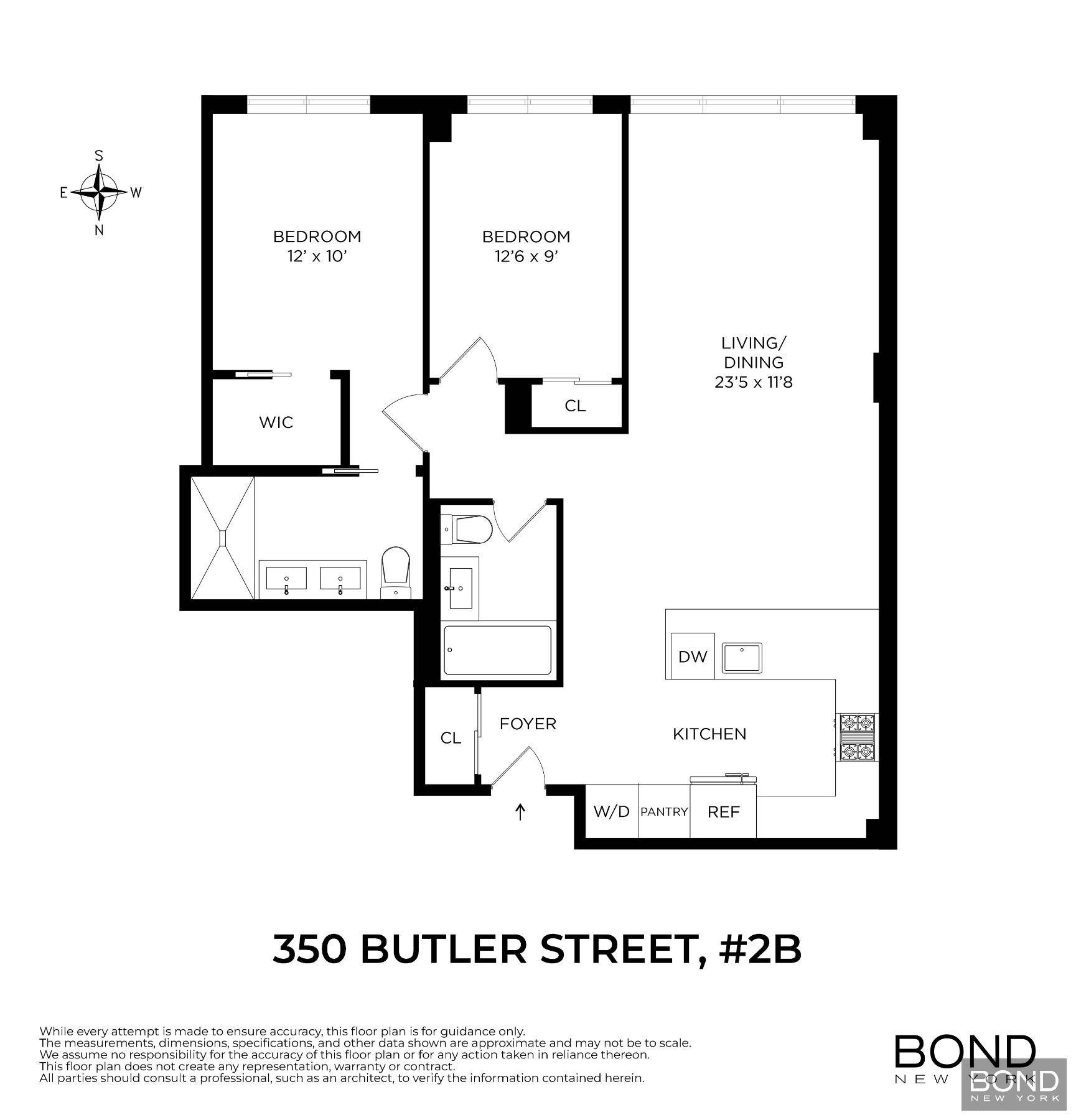 Modern Two Bedroom, Two Bathroom Condo in Prime Park SlopeWelcome to contemporary Brooklyn living at 350 Butler Street, part of The Butler Collection by The Brooklyn Home Company.