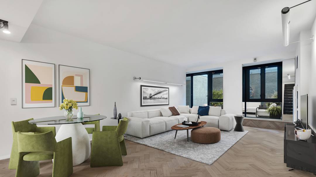 A unique and spacious, extremely quiet, lofted triplex in the historic pre war Pythian condominium.