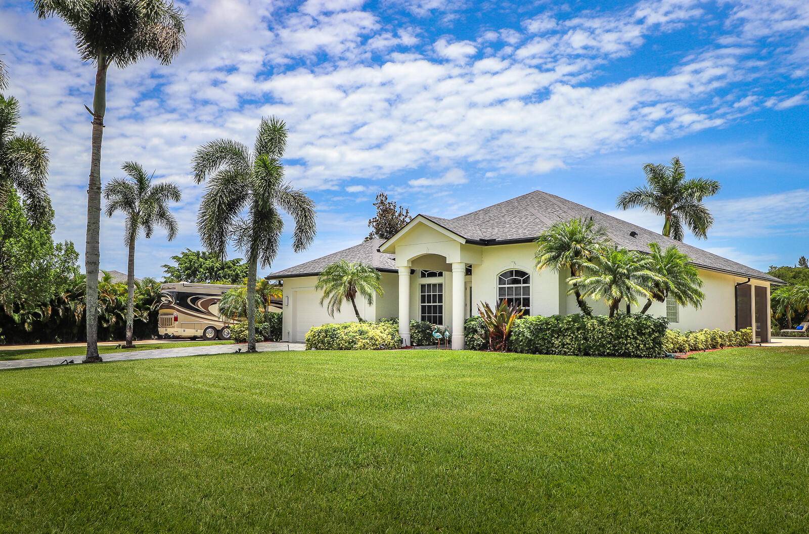 This fantastic 4 bedroom den 3 bath 2 car garage CBS home with pool is located on a 1.