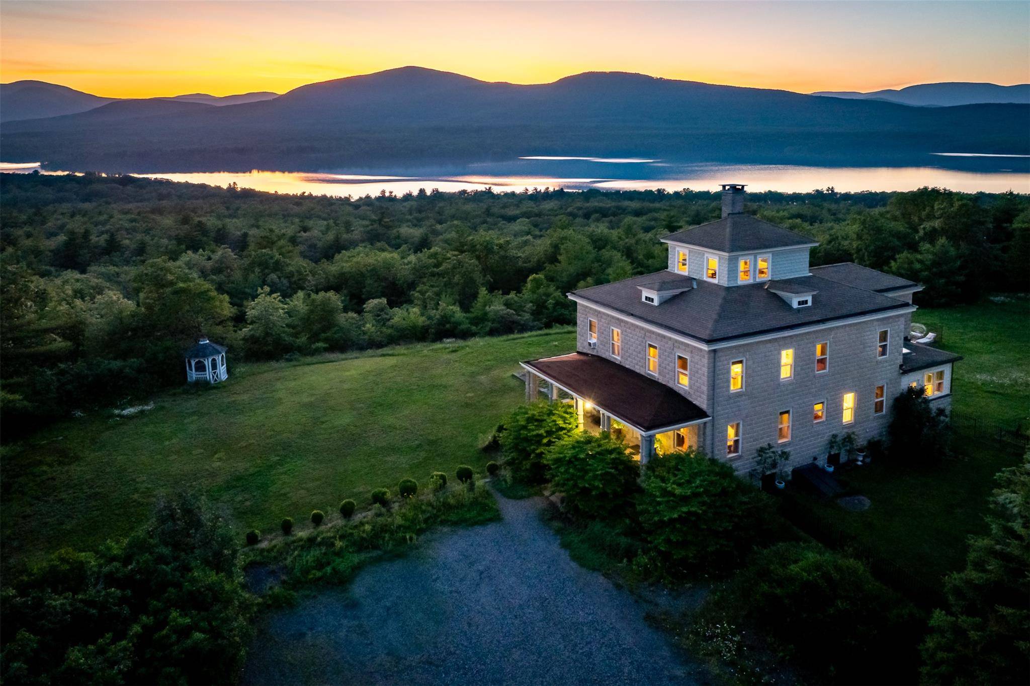 Set at the end of a long, private driveway, Eagle Ridge Estate sits high above the Ashokan Reservoir on over nine secluded acres, offering rare peace, unbroken mountain views, and ...