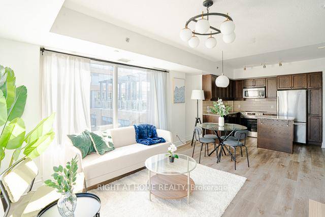 Located in the vibrant Clanton Park neighborhood, this bright corner unit features expansive windows and a Juliette balcony that maximize natural light.
