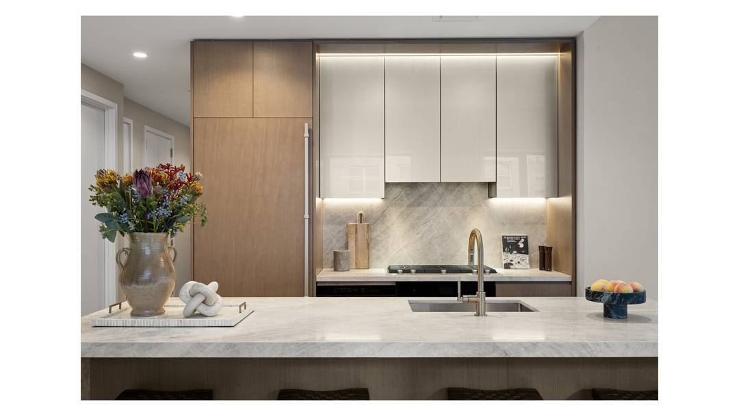 Residence 604 is a 1, 263 square foot two bedroom, two bath home with southeastern exposures defined by a great room with a double height 20 foot ceiling and 8 ...