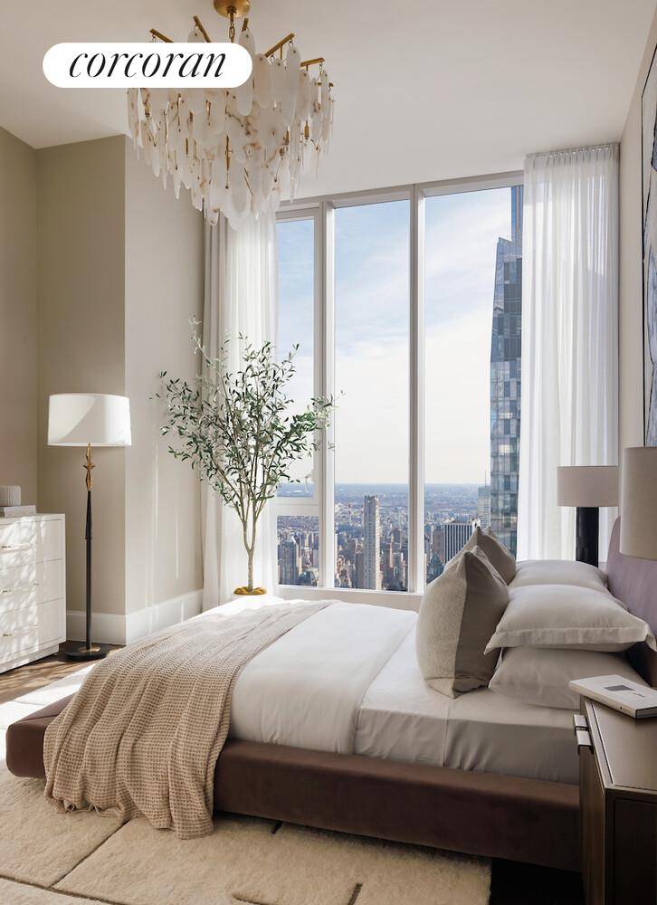 Tower three bedroom with triple prime exposures at Central Park Tower.