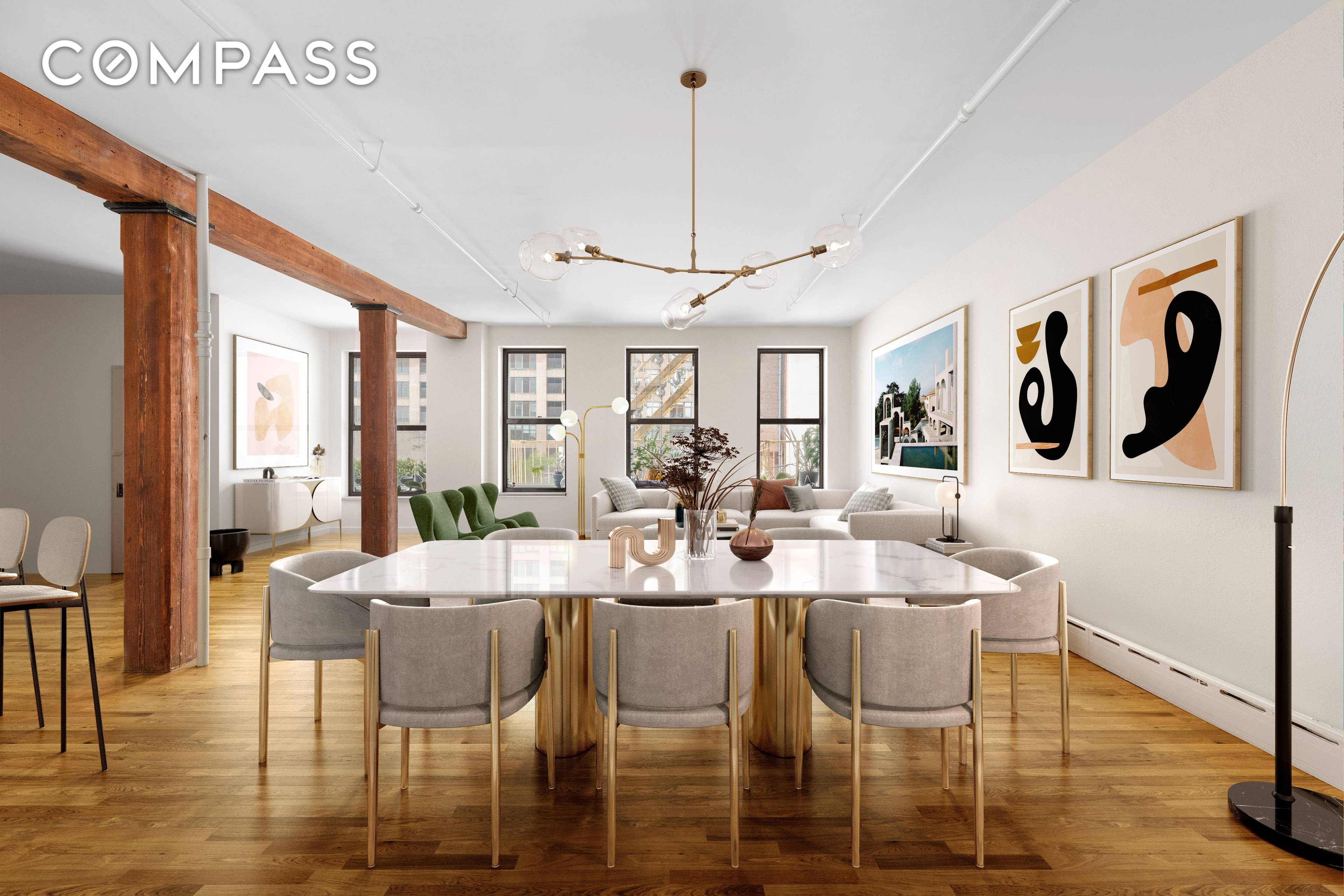 Exceptional and authentic, this iconic full floor 3 bedroom, 2 bathroom Condominium Loft residence perfectly positioned in the heart of the SoHo Cast Iron Historic District is truly set apart.
