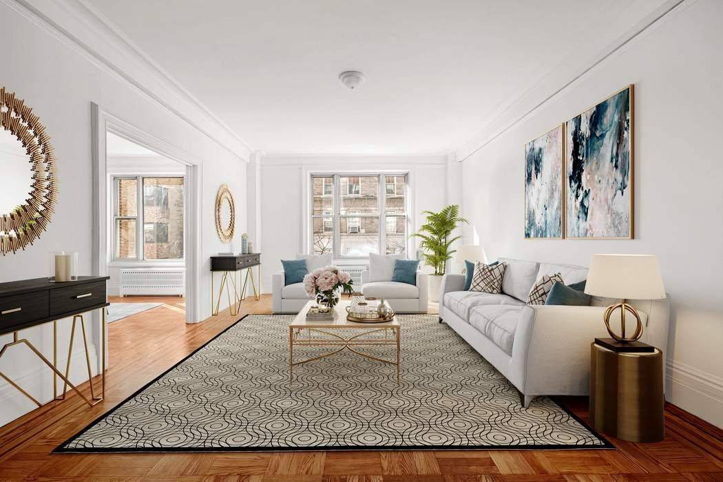 Bathed in sunlight and rich with pre war elegance, this beautifully proportioned eight into seven room residence combines gracious scale with timeless architectural detail.