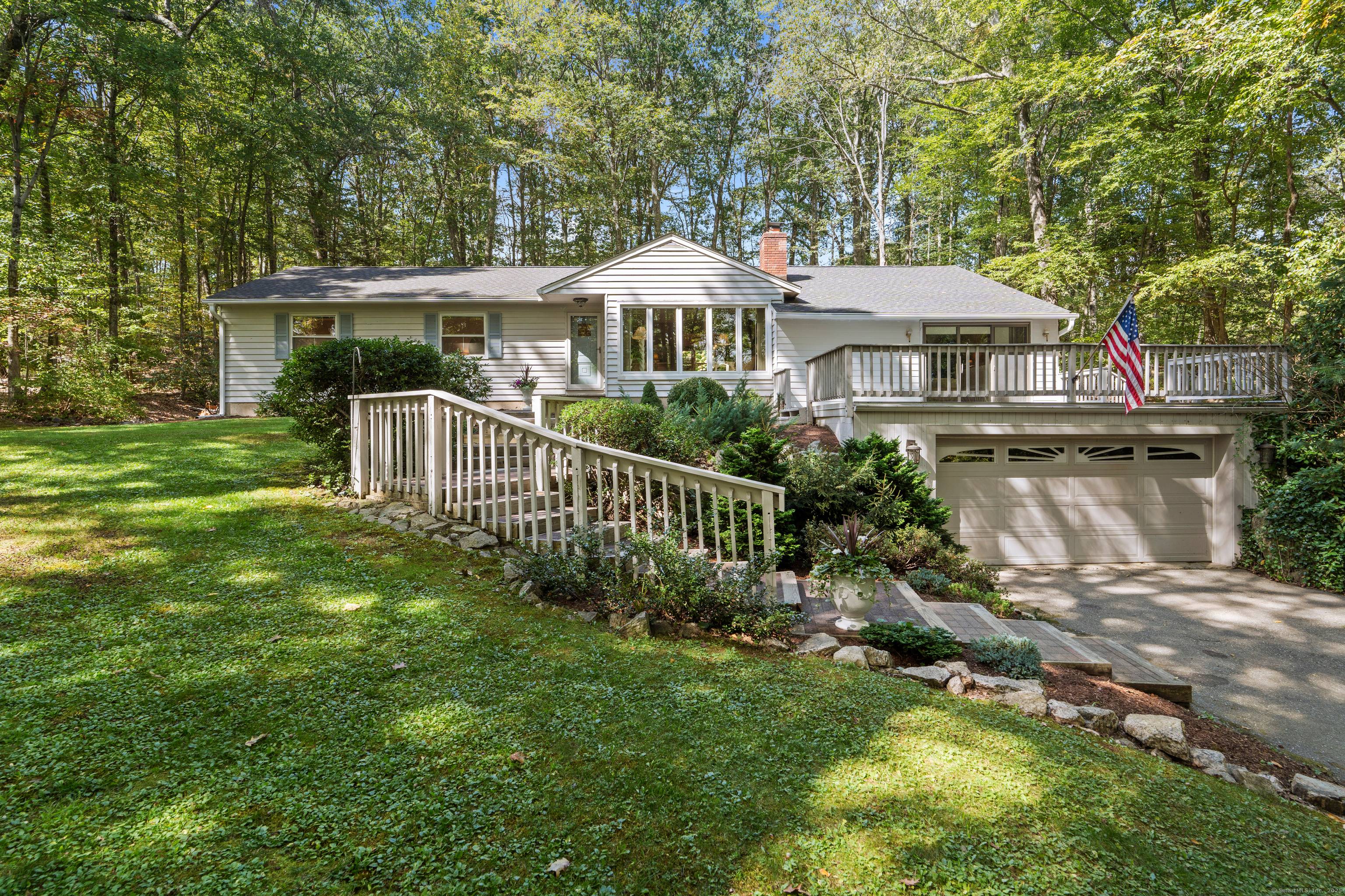 Fabulous opportunity to own this one level residence, on a private acre in a cul de sac neighborhood.