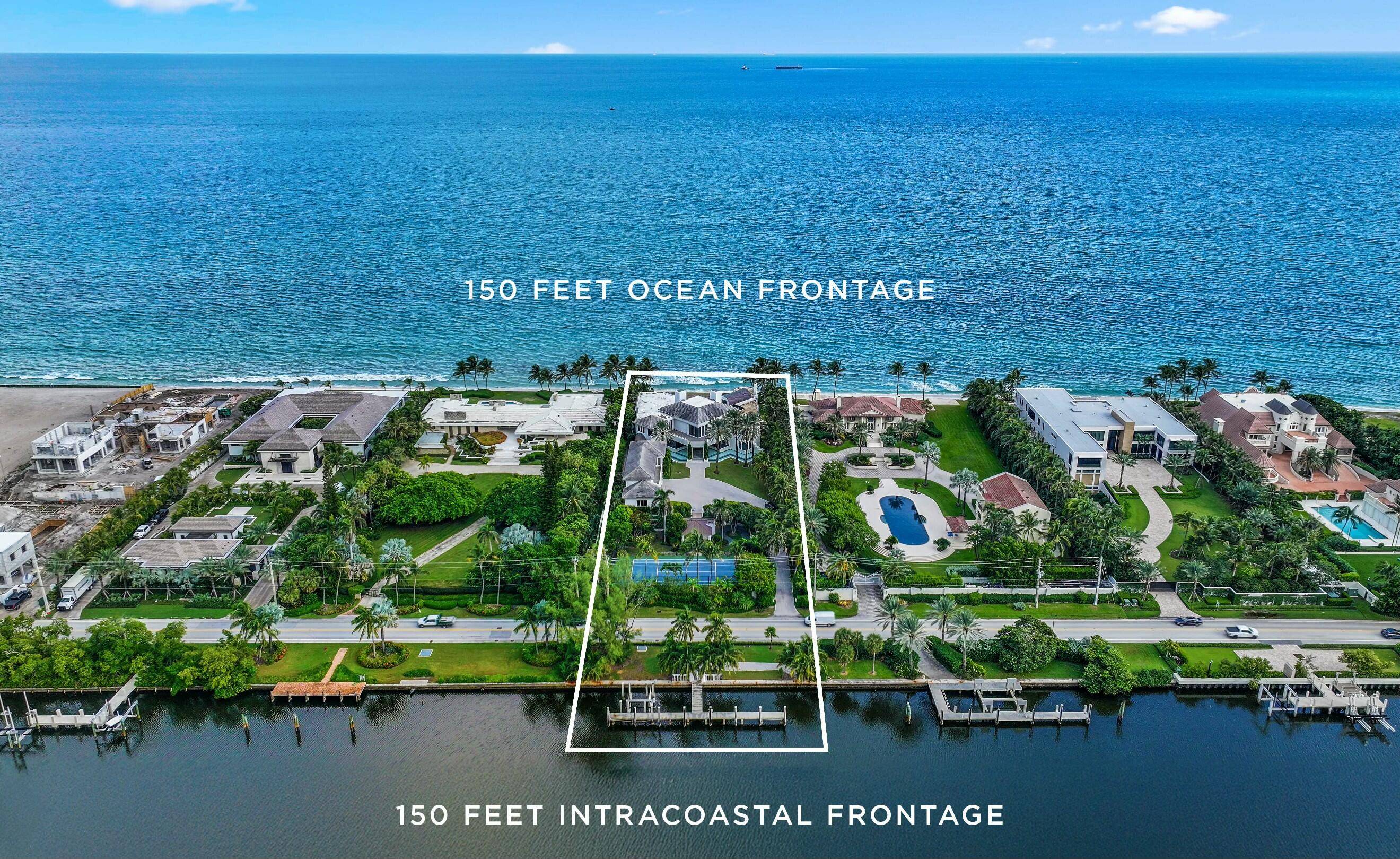 Featuring over 1. 58 acres and 150 feet of direct ocean frontage and 150 feet of direct, deepwater intracoastal frontage with direct ocean access is 1200 S Ocean Blvd, an ...