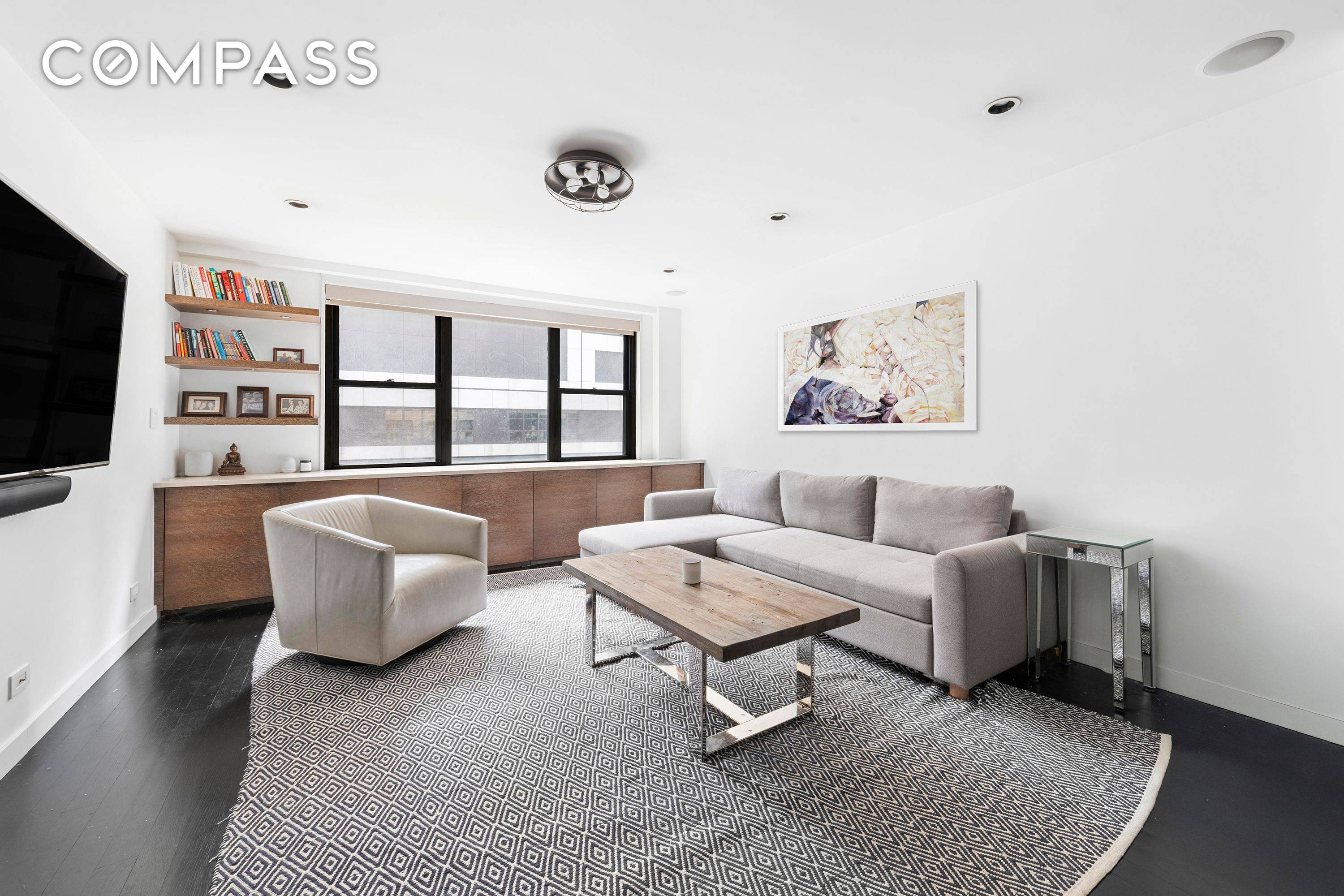 This oversized, impeccably renovated one bedroom home sets a new standard for elevated city living.